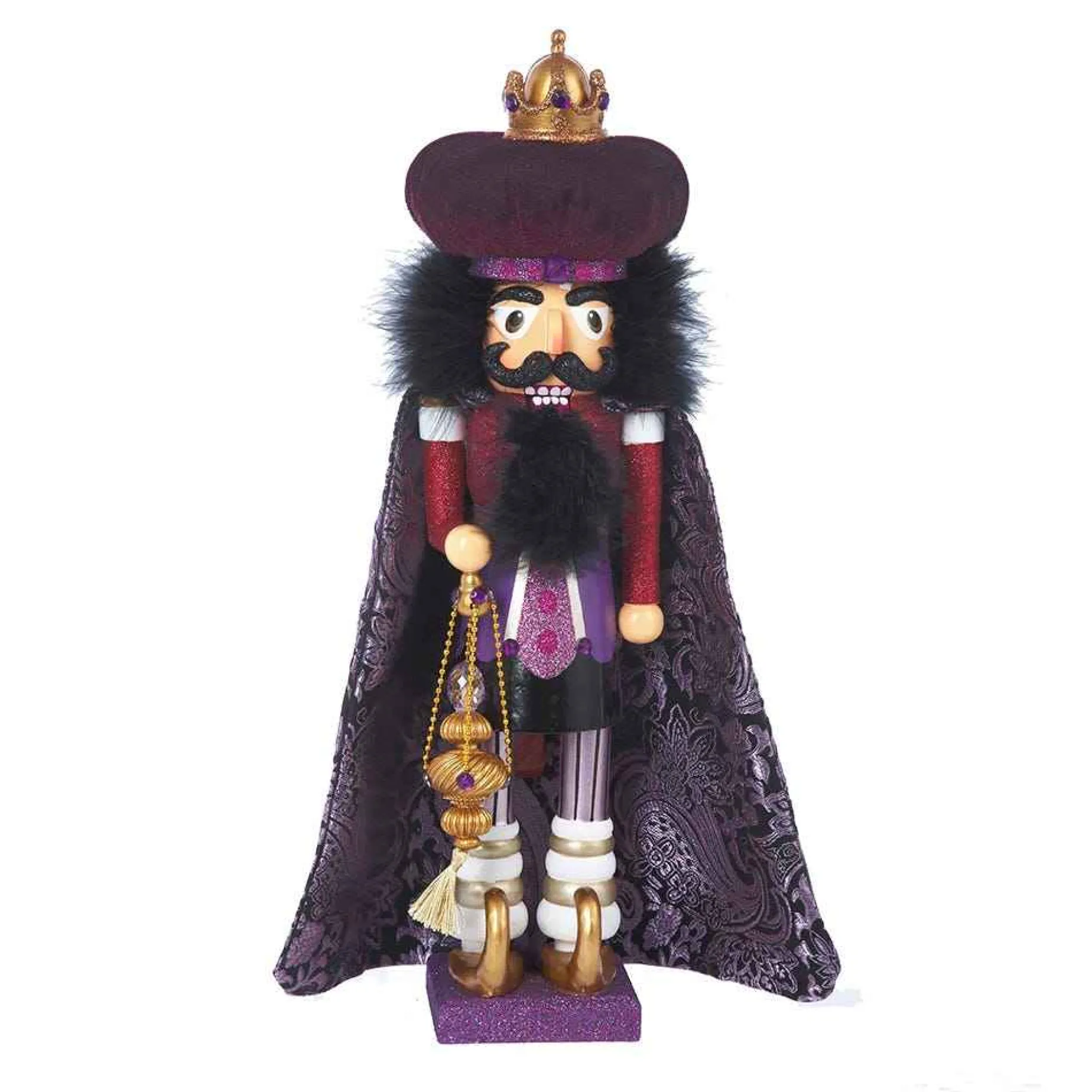 Kurt Adler Tabletop Items* 18-Inch Hollywood Purple King Nutcracker