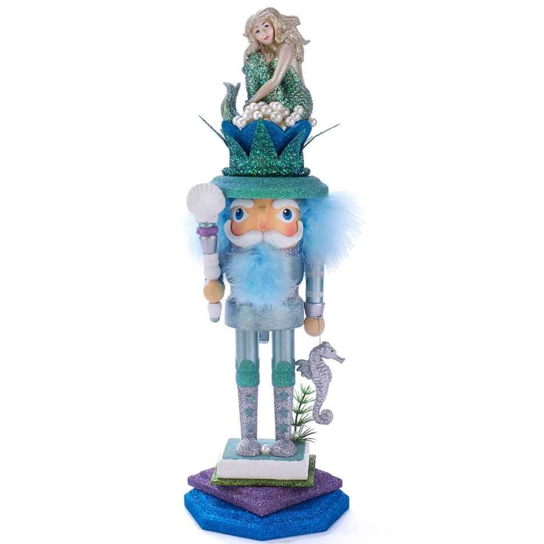 Kurt Adler Tabletop Items* 17.5-Inch Hollywood™ Mermaid King Nutcracker
