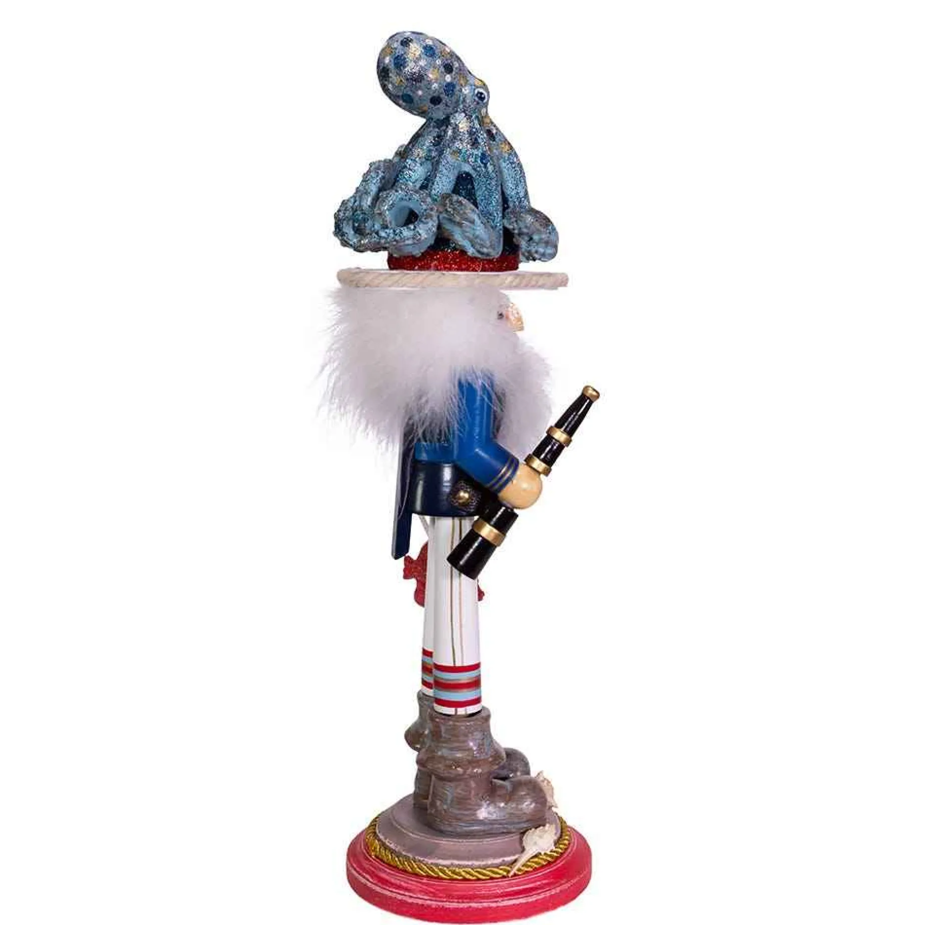 Kurt Adler Tabletop Items* 18-Inch Hollywood Octopus Hat Nutcracker