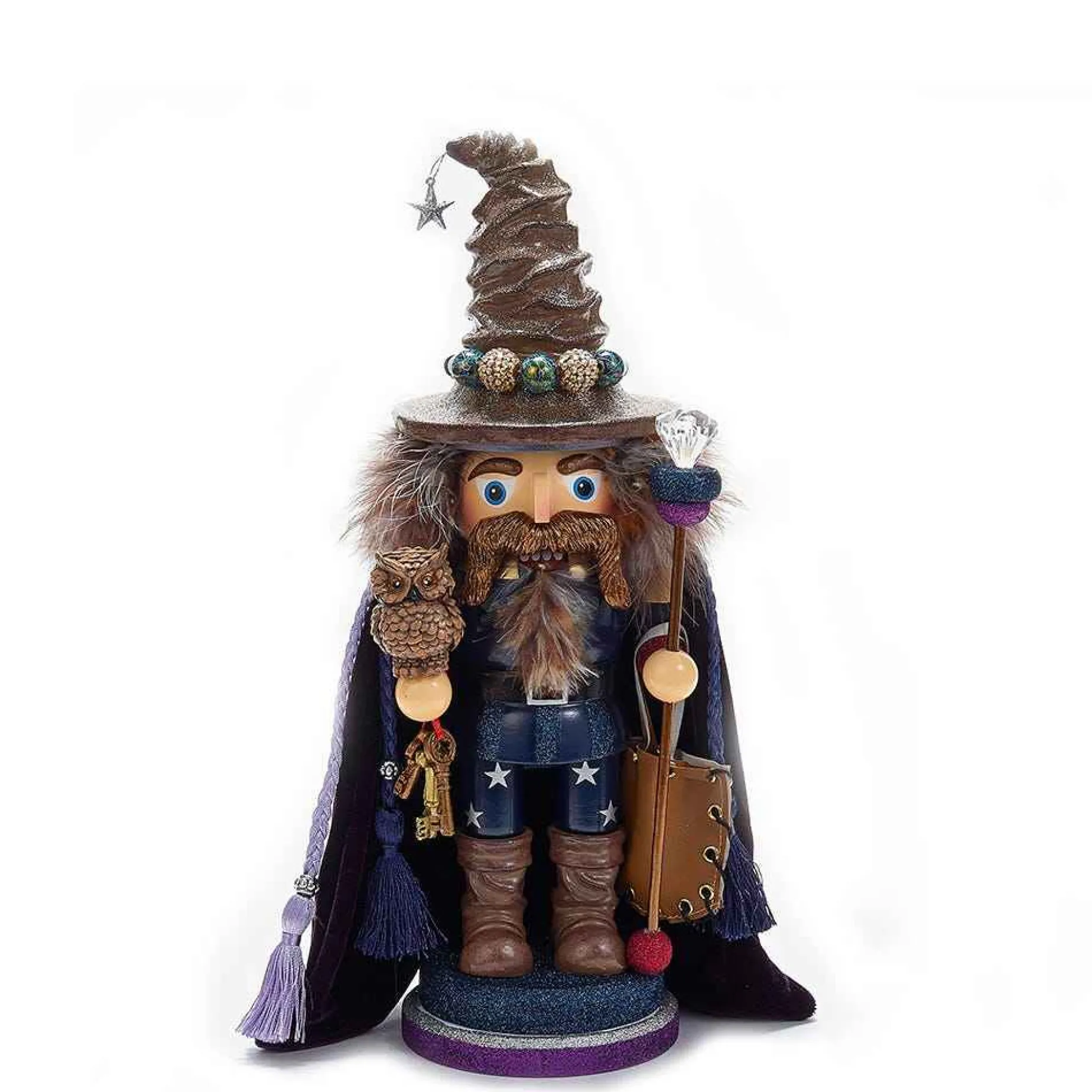 Kurt Adler Tabletop Items* 15-Inch Hollywood Wizard Nutcracker With Owl