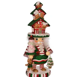 Kurt Adler Tabletop Items* 15-Inch Hollywood Battery-Operated Led Gingerbread House Hat Nutcracker