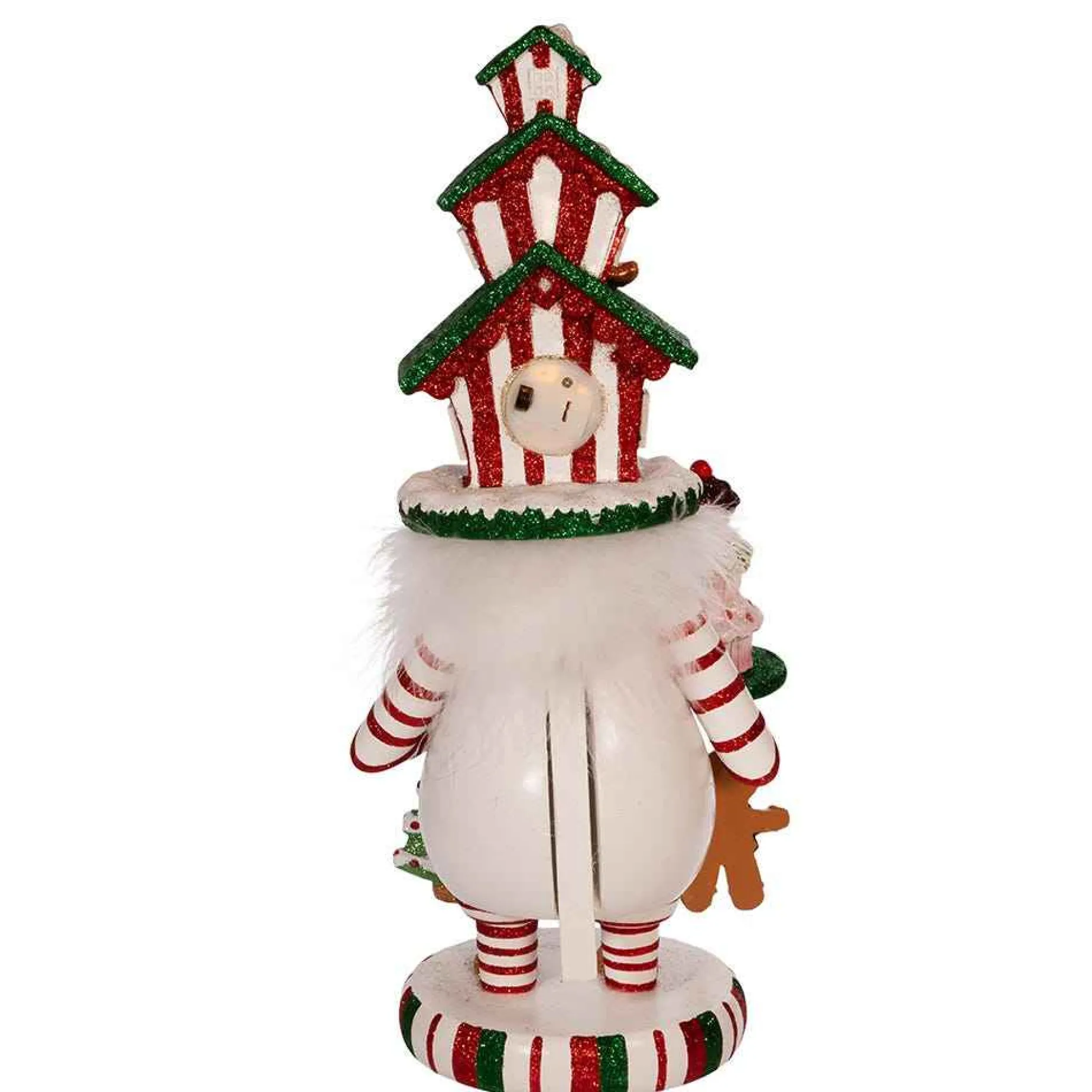 Kurt Adler Tabletop Items* 15-Inch Hollywood Battery-Operated Led Gingerbread House Hat Nutcracker