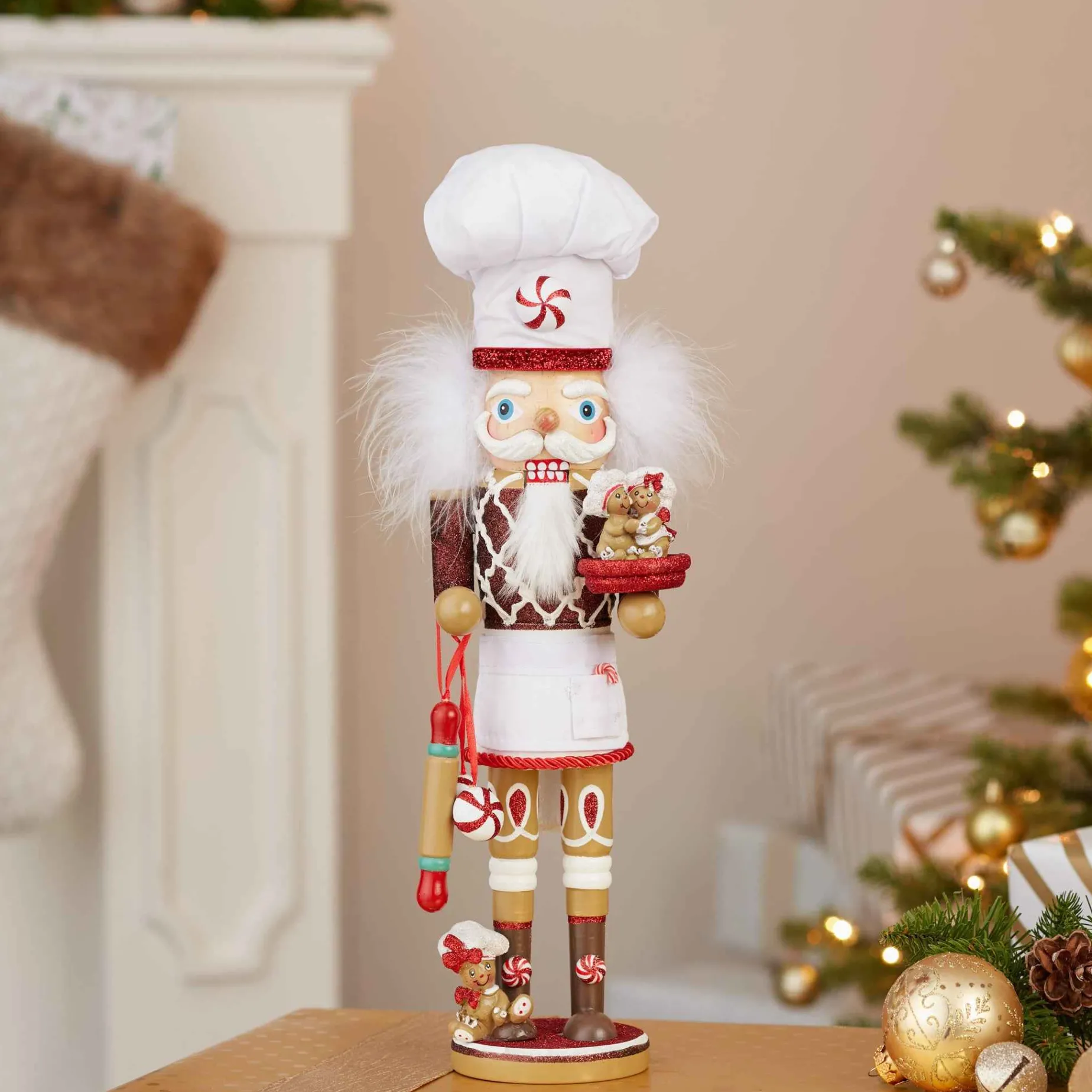 Kurt Adler Tabletop Items* 15.5-Inch Hollywood™ Gingerbread Chef Nutcracker