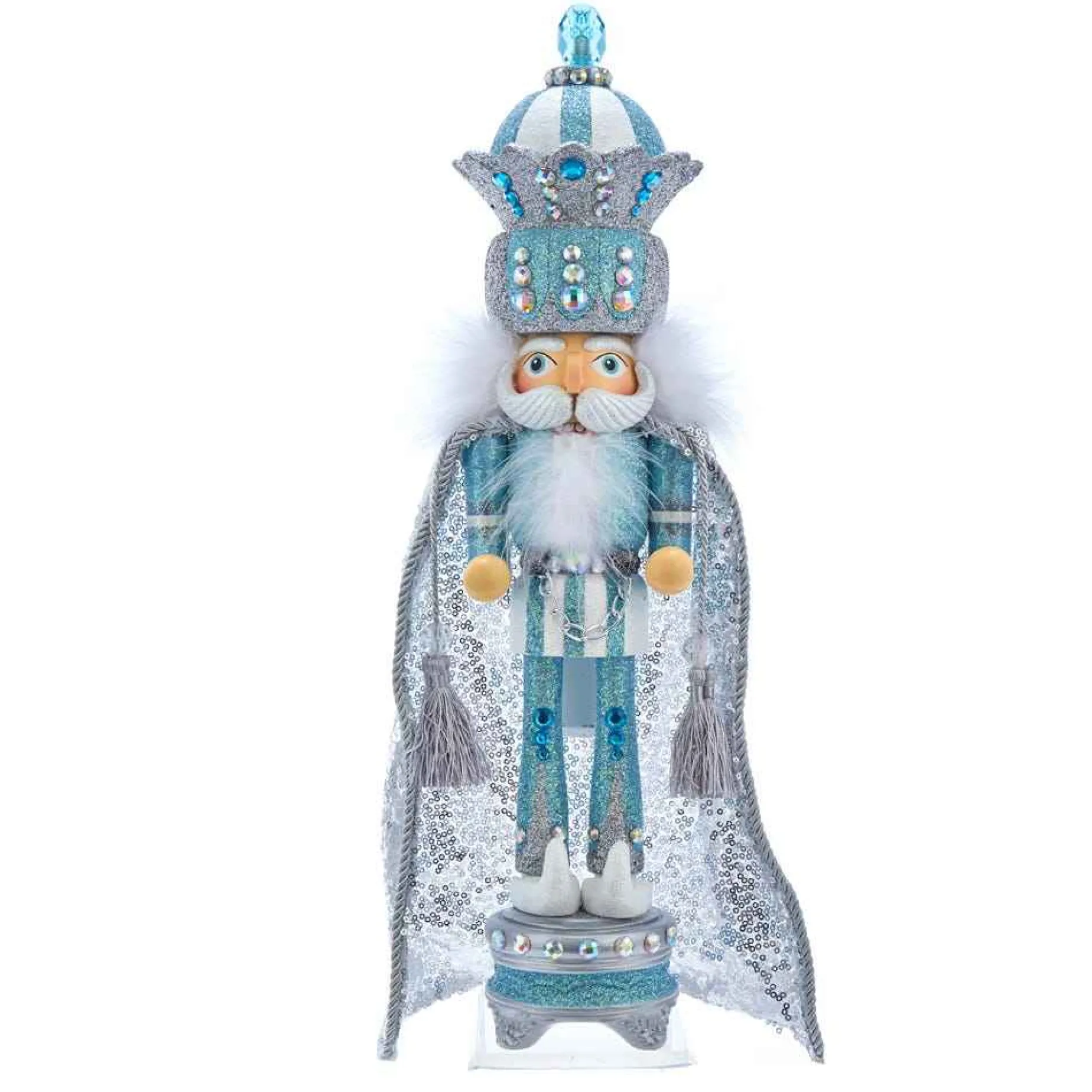 Kurt Adler Tabletop Items* 18.5-Inch Hollywood™ Blue And Silver King Nutcracker