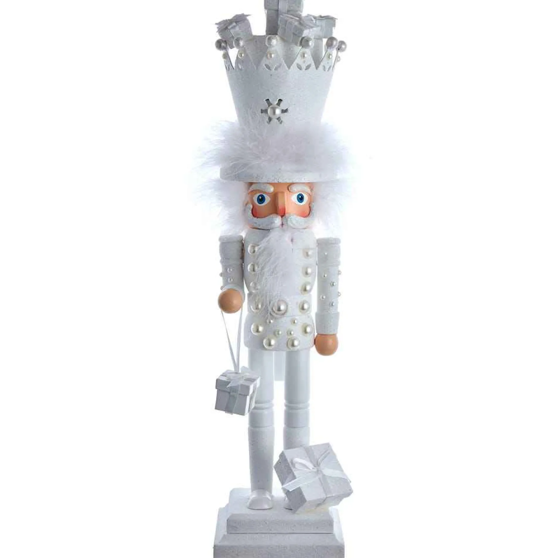 Kurt Adler Tabletop Items* 18-Inch Hollywood White King Nutcracker With Gifts