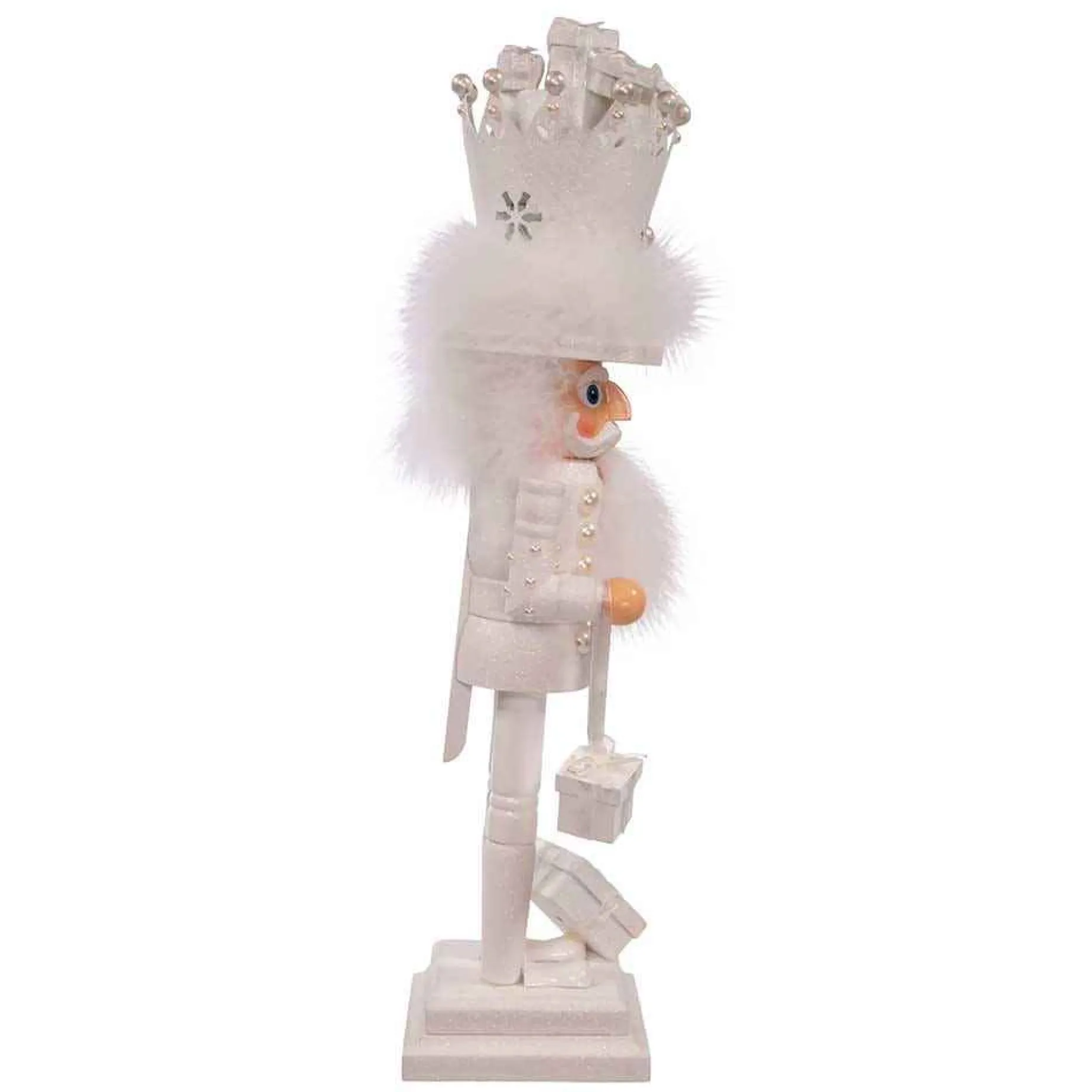 Kurt Adler Tabletop Items* 18-Inch Hollywood White King Nutcracker With Gifts
