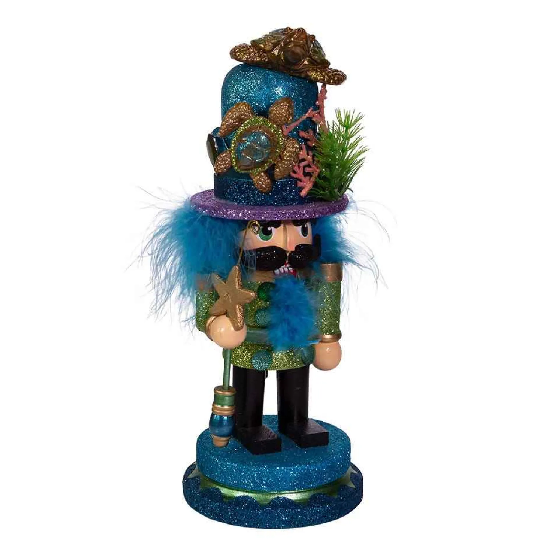 Kurt Adler Tabletop Items* 11-Inch Hollywood Nutcracker With Sea Turtle Hat