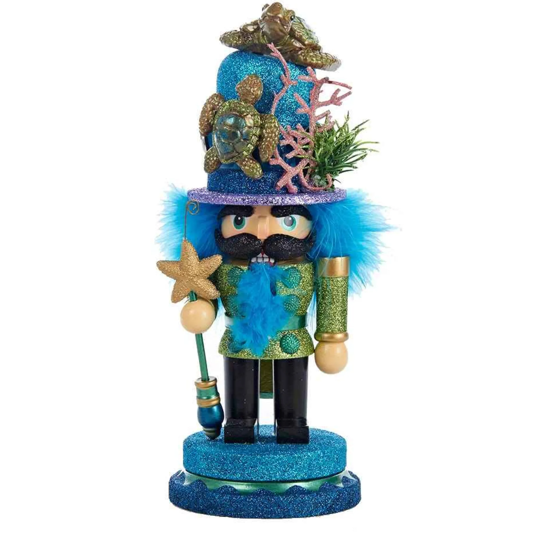 Kurt Adler Tabletop Items* 11-Inch Hollywood Nutcracker With Sea Turtle Hat