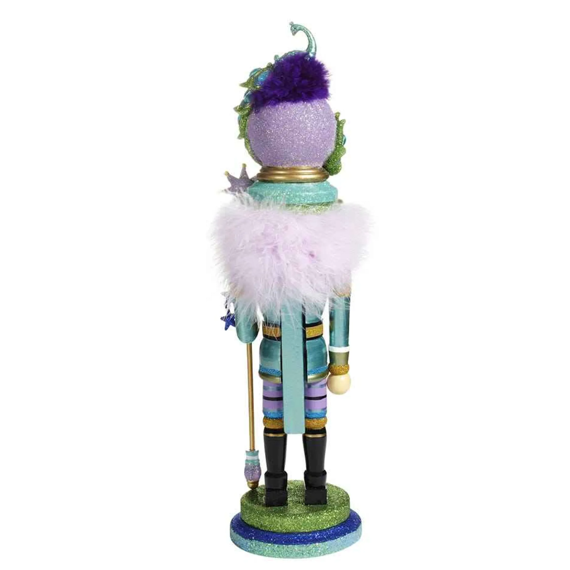 Kurt Adler Tabletop Items* 17.5-Inch Hollywood™ Peacock Hat Nutcracker