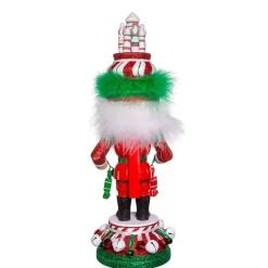 Kurt Adler Tabletop Items* 15-Inch Hollywood Nutcrackers™ Red, White And Green Candy Tower Hat Nutcracker