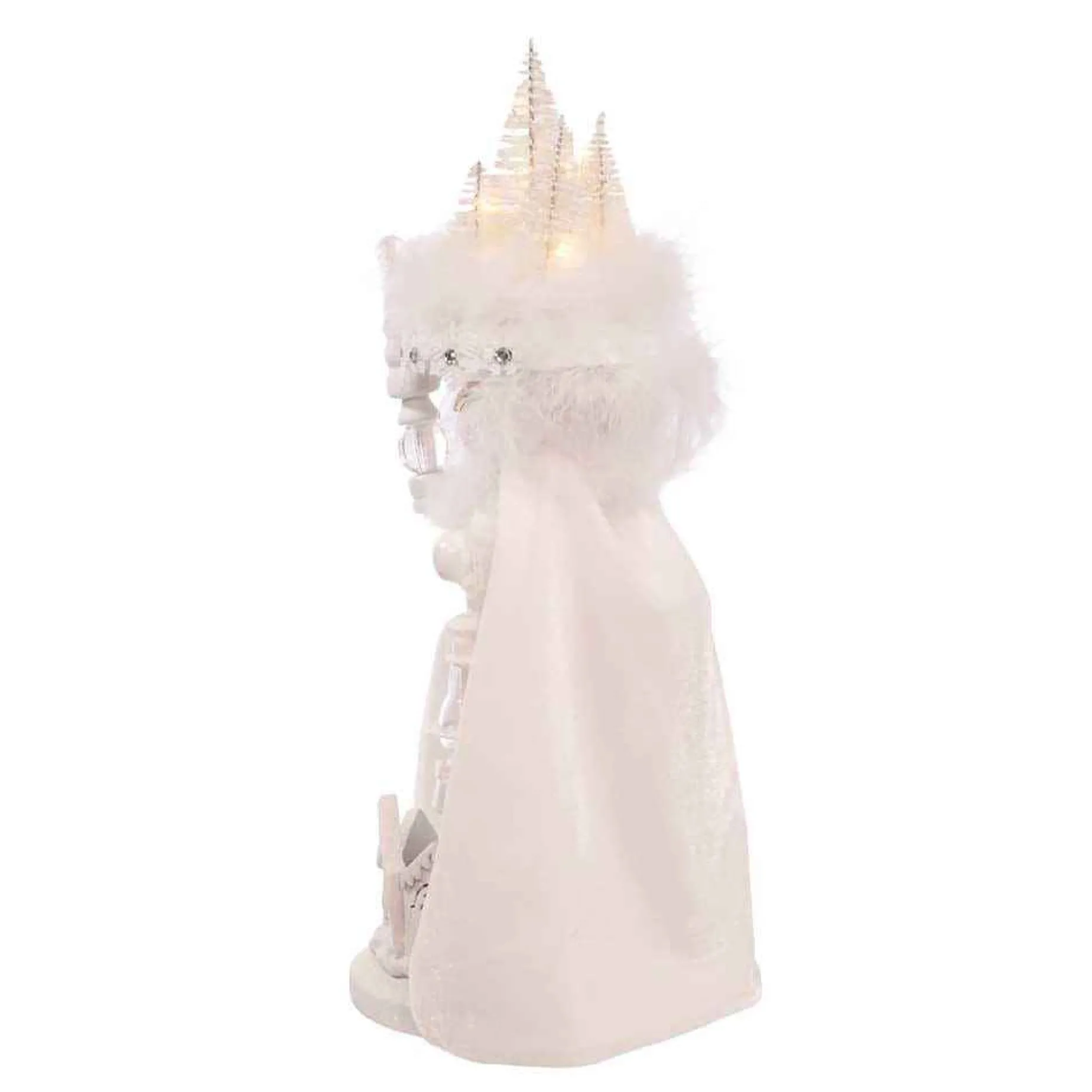 Kurt Adler Tabletop Items* 15-Inch Hollywood White Winter Led Hat Nutcracker