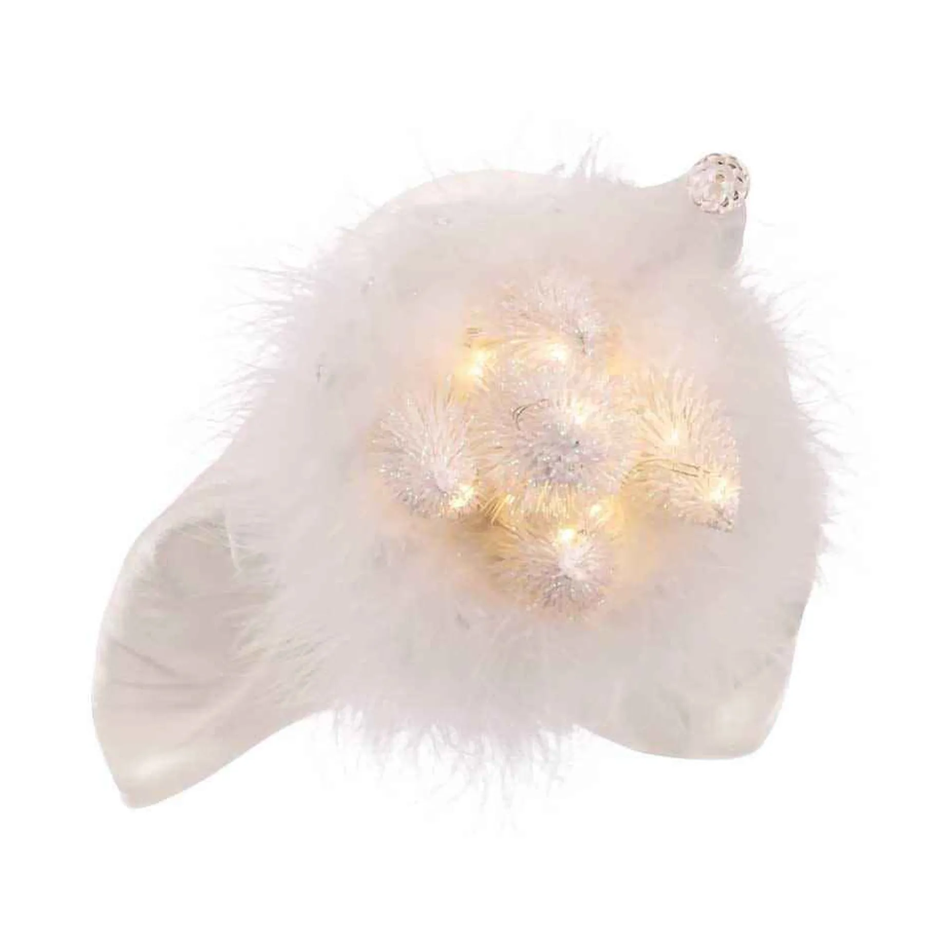 Kurt Adler Tabletop Items* 15-Inch Hollywood White Winter Led Hat Nutcracker