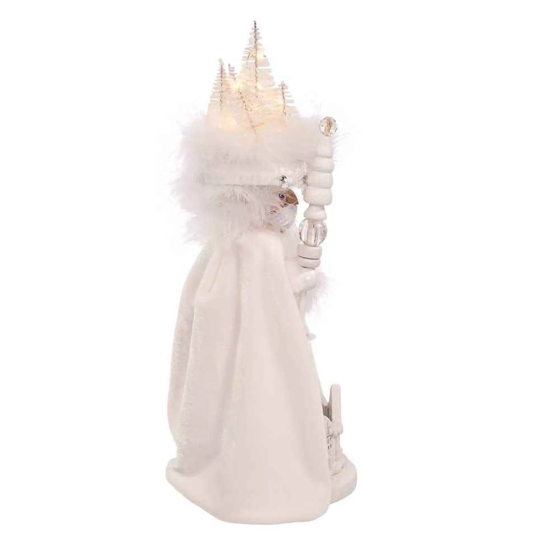 Kurt Adler Tabletop Items* 15-Inch Hollywood White Winter Led Hat Nutcracker