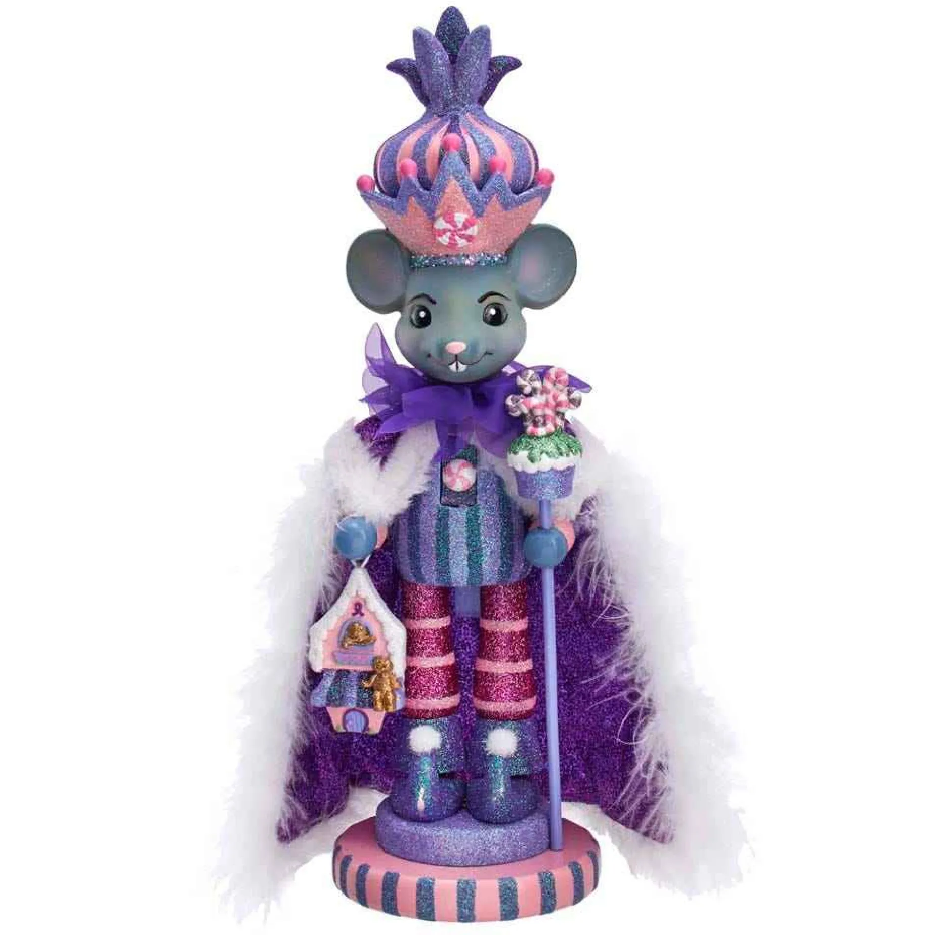Kurt Adler Tabletop Items* 15-Inch Hollywood Sugar Plum Mouse King Nutcracker