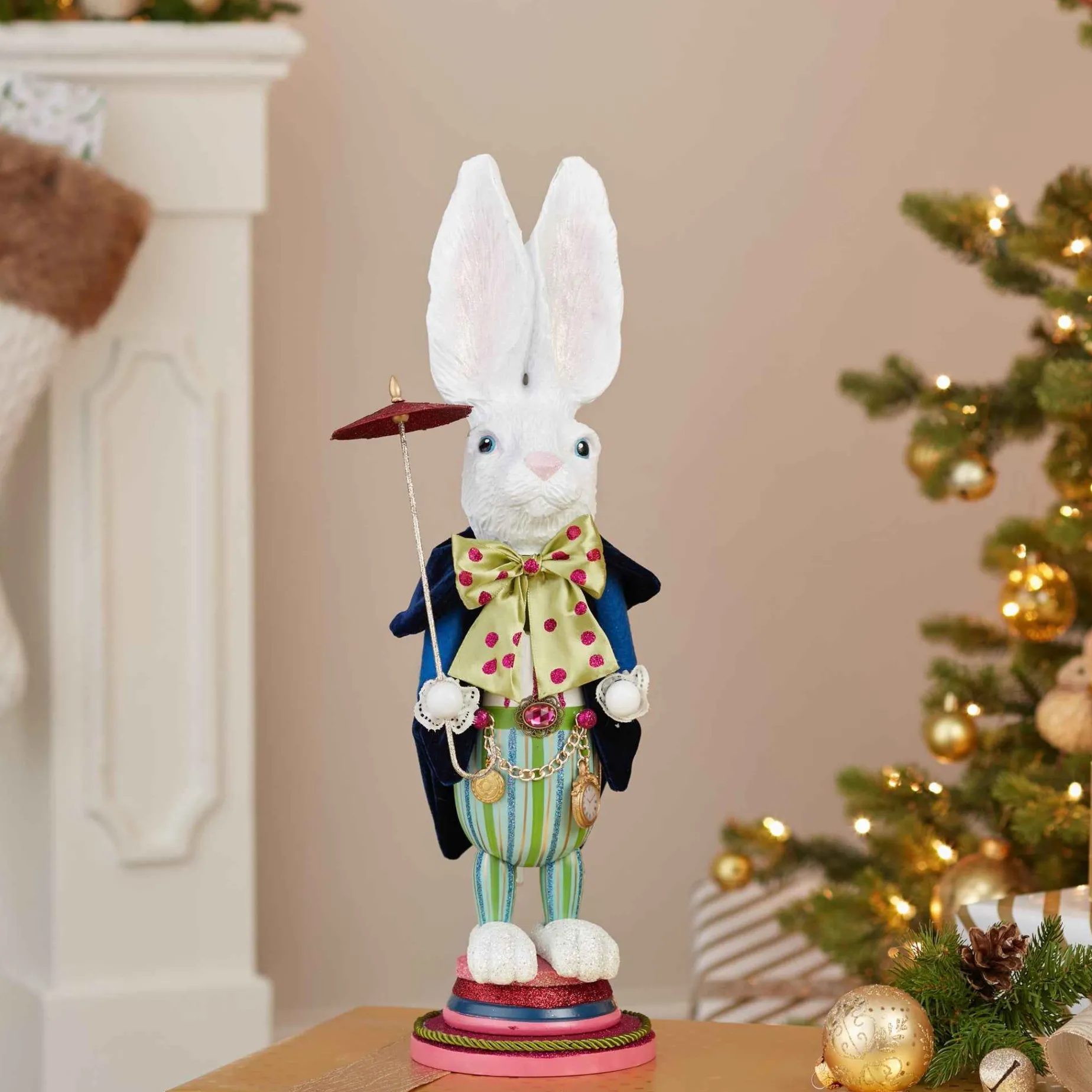 Kurt Adler Tabletop Items* 18-Inch Hollywood™ White Rabbit Nutcracker