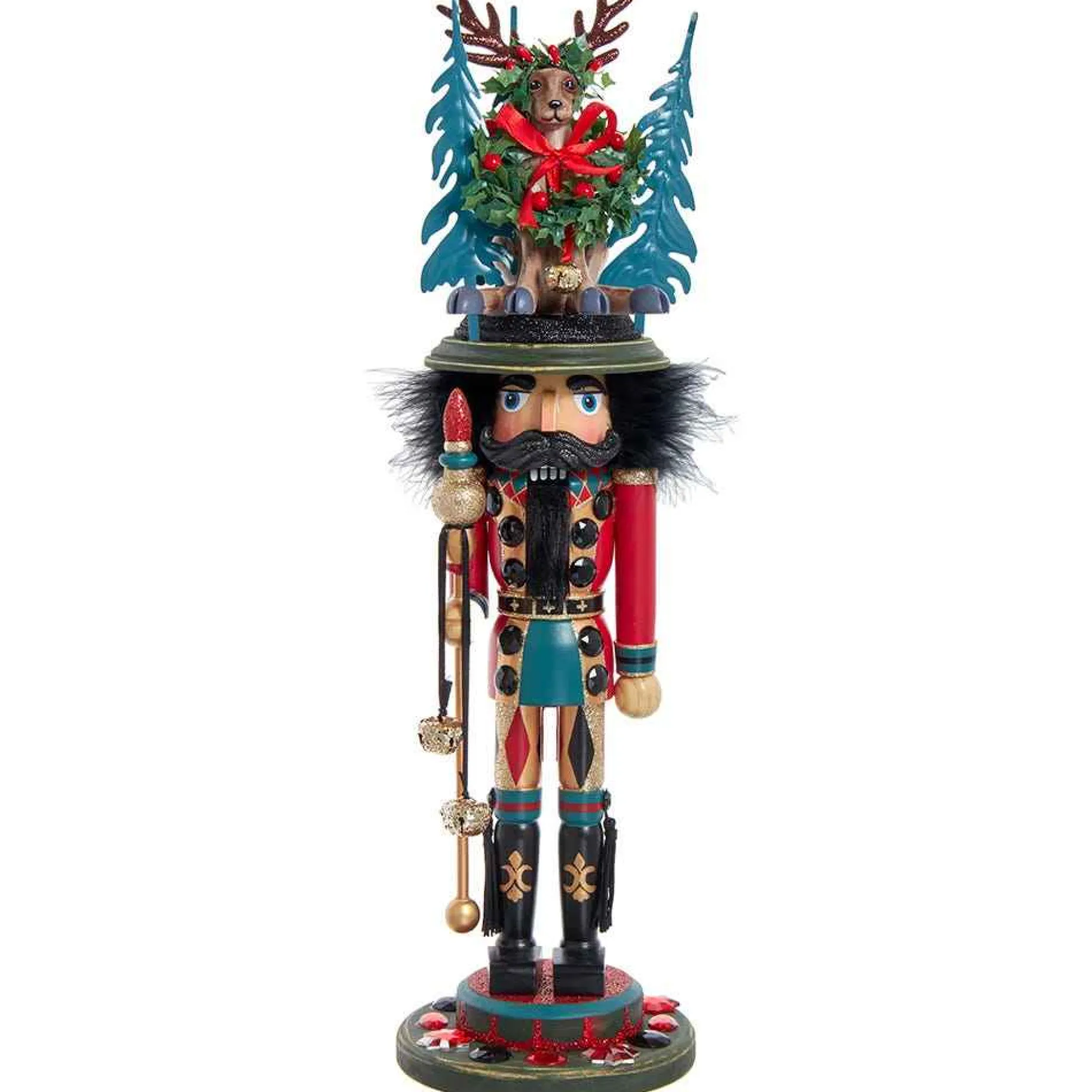 Kurt Adler Tabletop Items* 18-Inch Hollywood Nutcracker With Deer Hat
