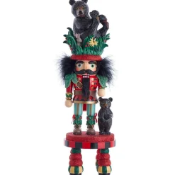 Kurt Adler Tabletop Items* 18-Inch Hollywood Black Bear Hat Nutcracker