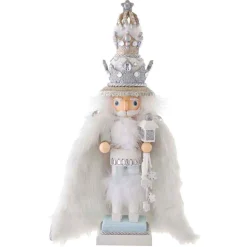 Kurt Adler Tabletop Items* 18-Inch Hollywood White Fur King Nutcracker