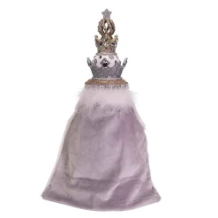 Kurt Adler Tabletop Items* 18-Inch Hollywood White Fur King Nutcracker