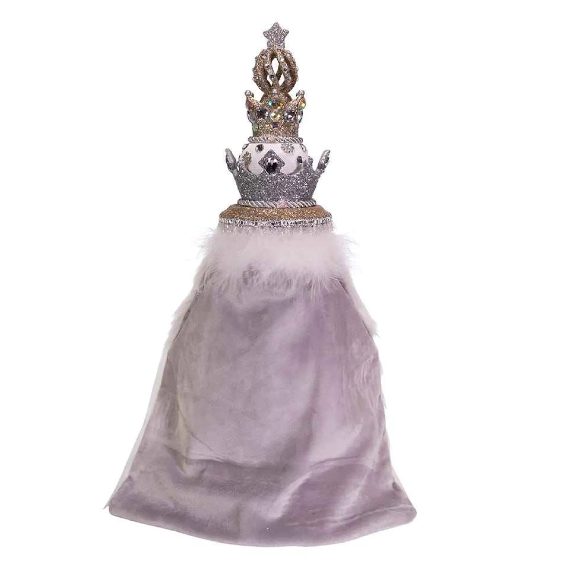 Kurt Adler Tabletop Items* 18-Inch Hollywood White Fur King Nutcracker