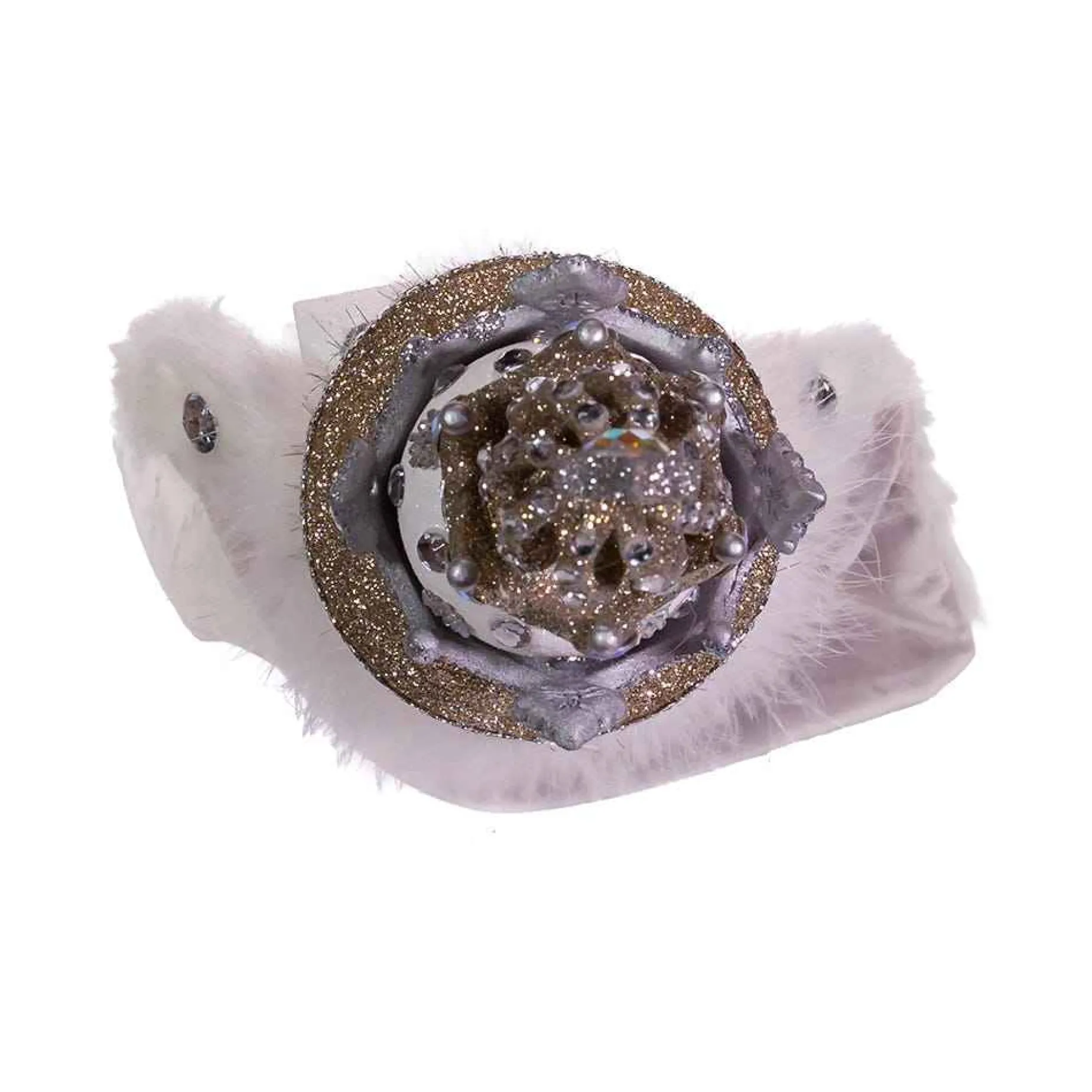 Kurt Adler Tabletop Items* 18-Inch Hollywood White Fur King Nutcracker