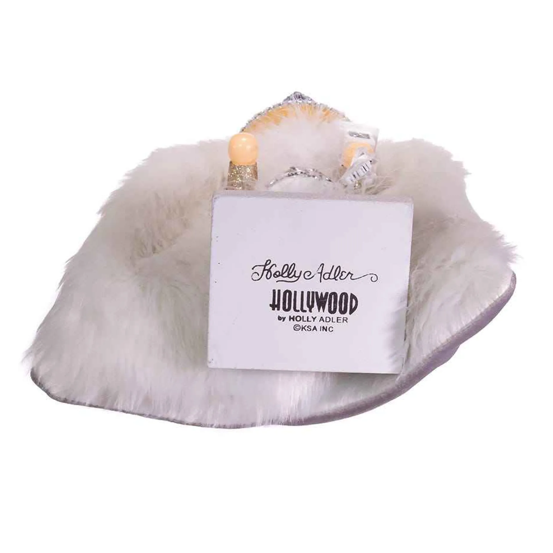 Kurt Adler Tabletop Items* 18-Inch Hollywood White Fur King Nutcracker