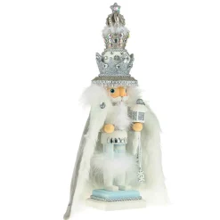 Kurt Adler Tabletop Items* 18-Inch Hollywood White Fur King Nutcracker