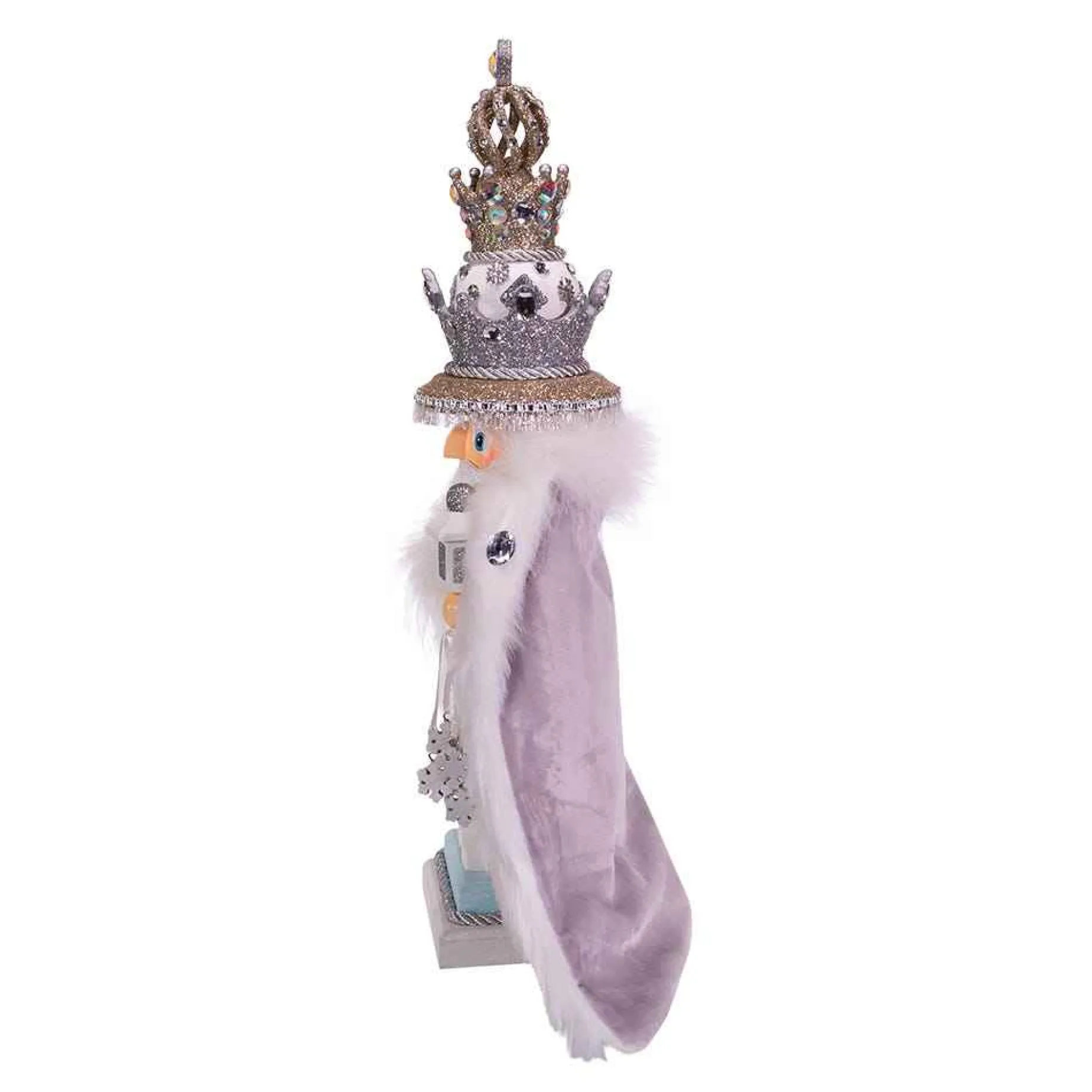 Kurt Adler Tabletop Items* 18-Inch Hollywood White Fur King Nutcracker