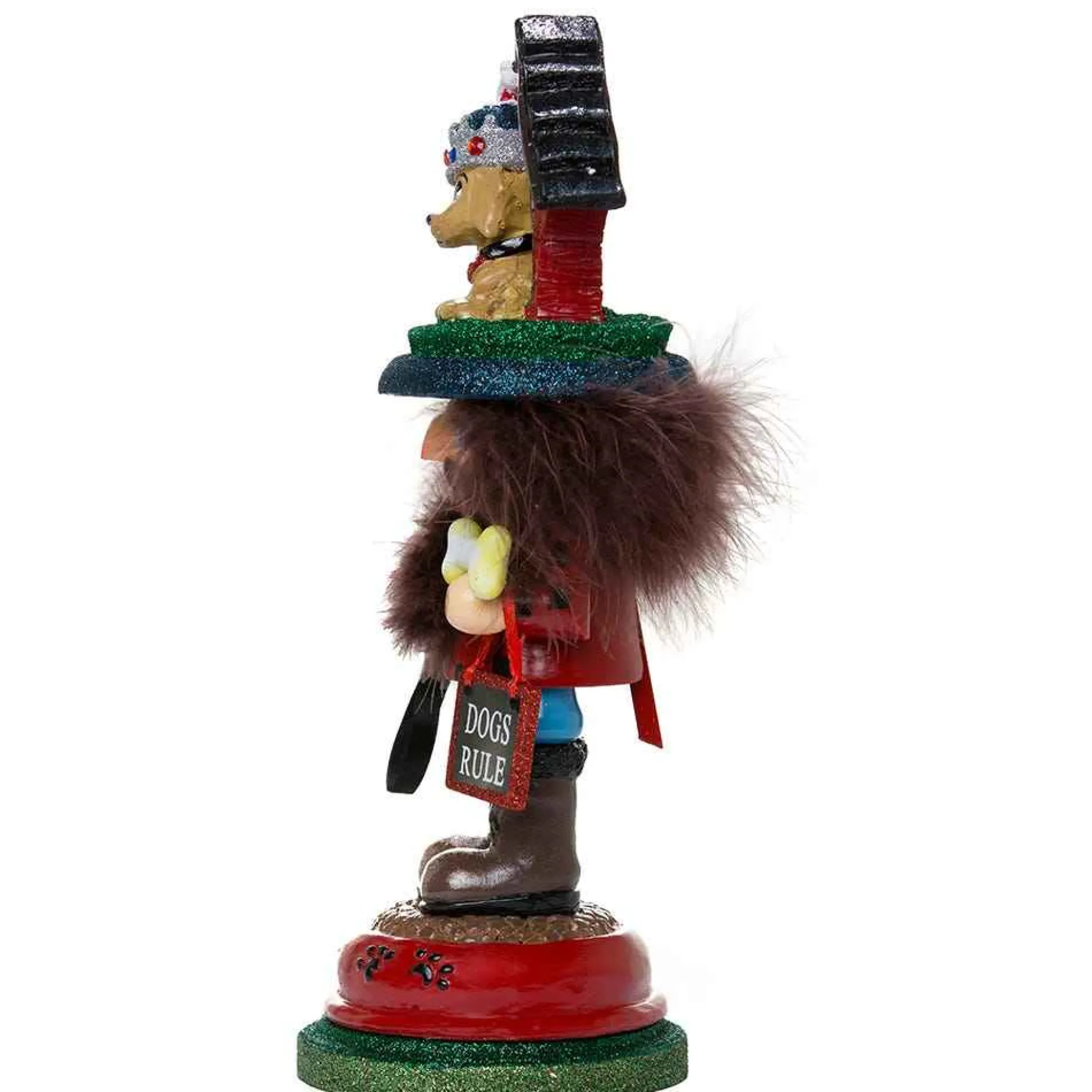 Kurt Adler Tabletop Items* 13-Inch Hollywood Doghouse Hat Nutcracker