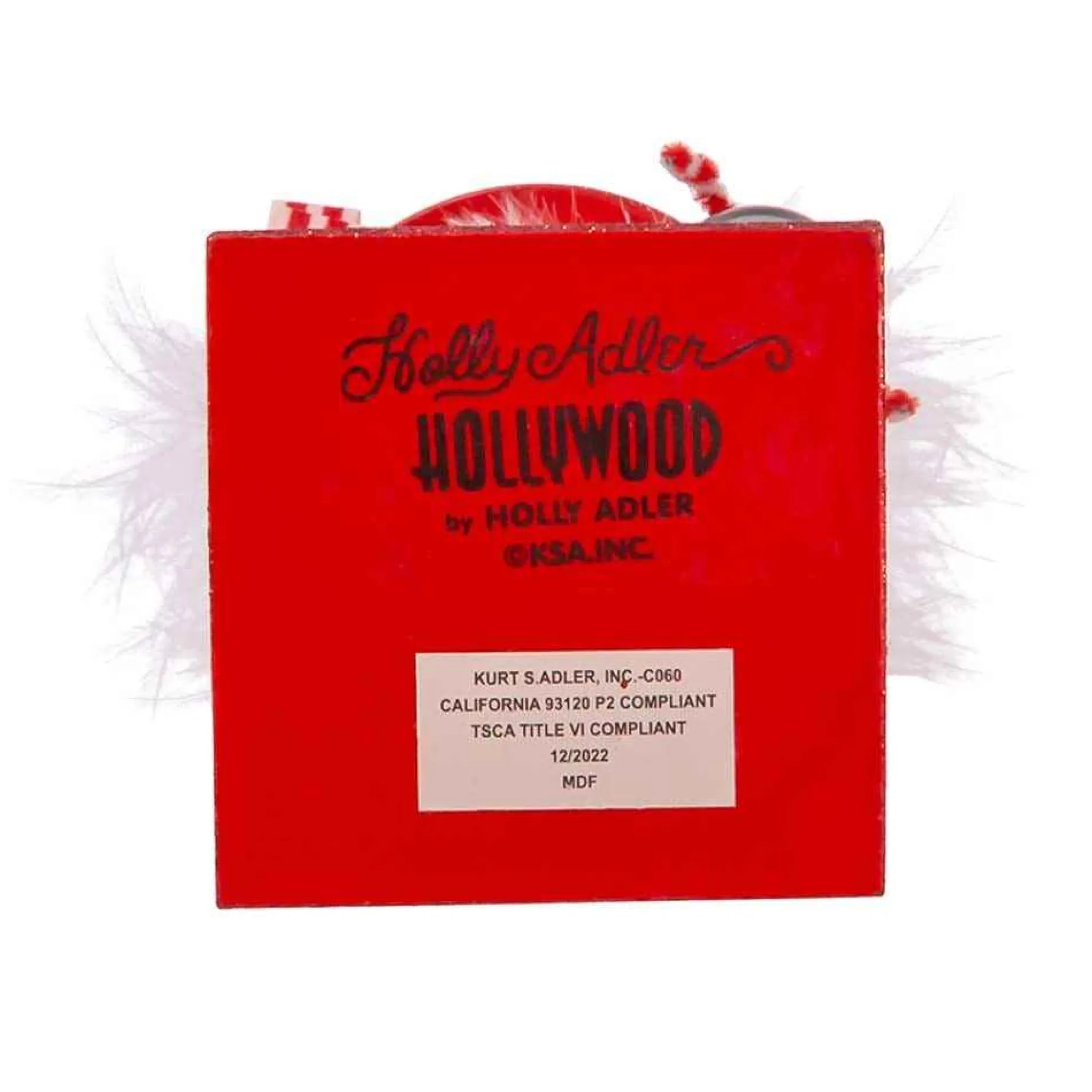 Kurt Adler Tabletop Items* 10-Inch Hollywood Black Nutcracker With Santa Hat