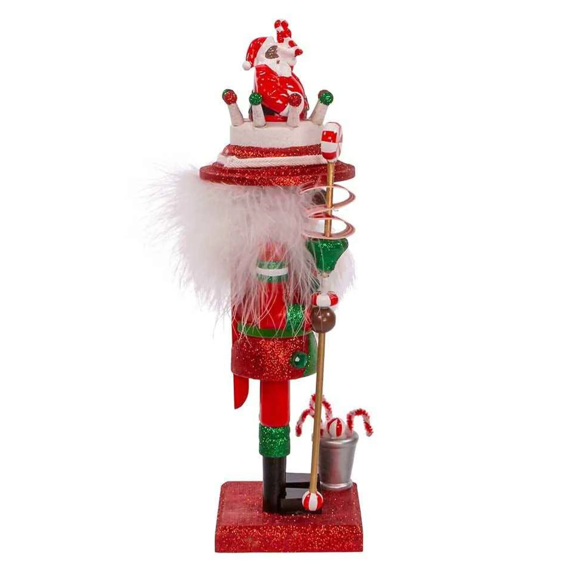 Kurt Adler Tabletop Items* 10-Inch Hollywood Black Nutcracker With Santa Hat