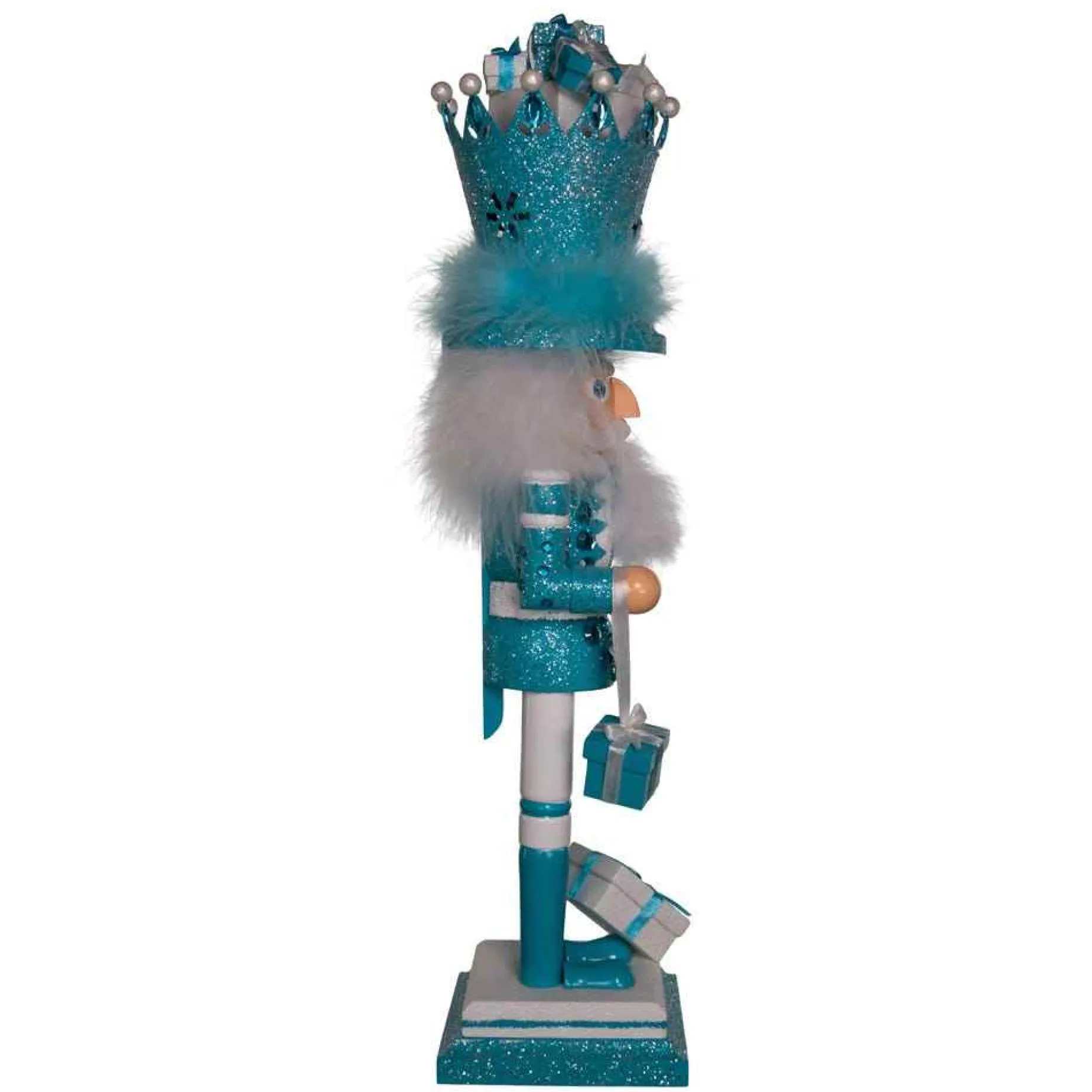 Kurt Adler Tabletop Items* 18-Inch Hollywood Blue Giftbox Soldier Nutcracker