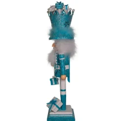 Kurt Adler Tabletop Items* 18-Inch Hollywood Blue Giftbox Soldier Nutcracker