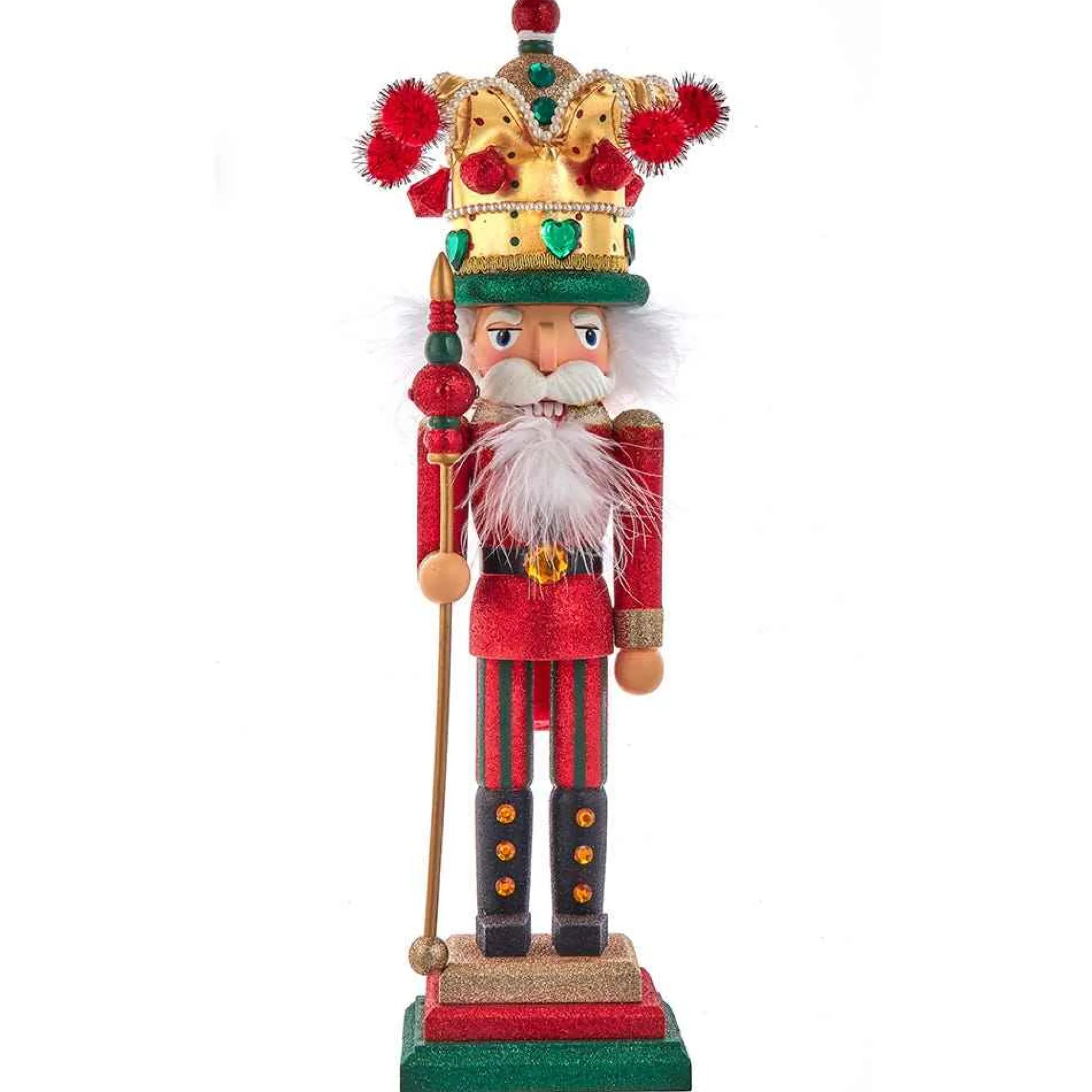 Kurt Adler Tabletop Items* 17.5-Inch Hollywood Mardi Gras King Nutcracker