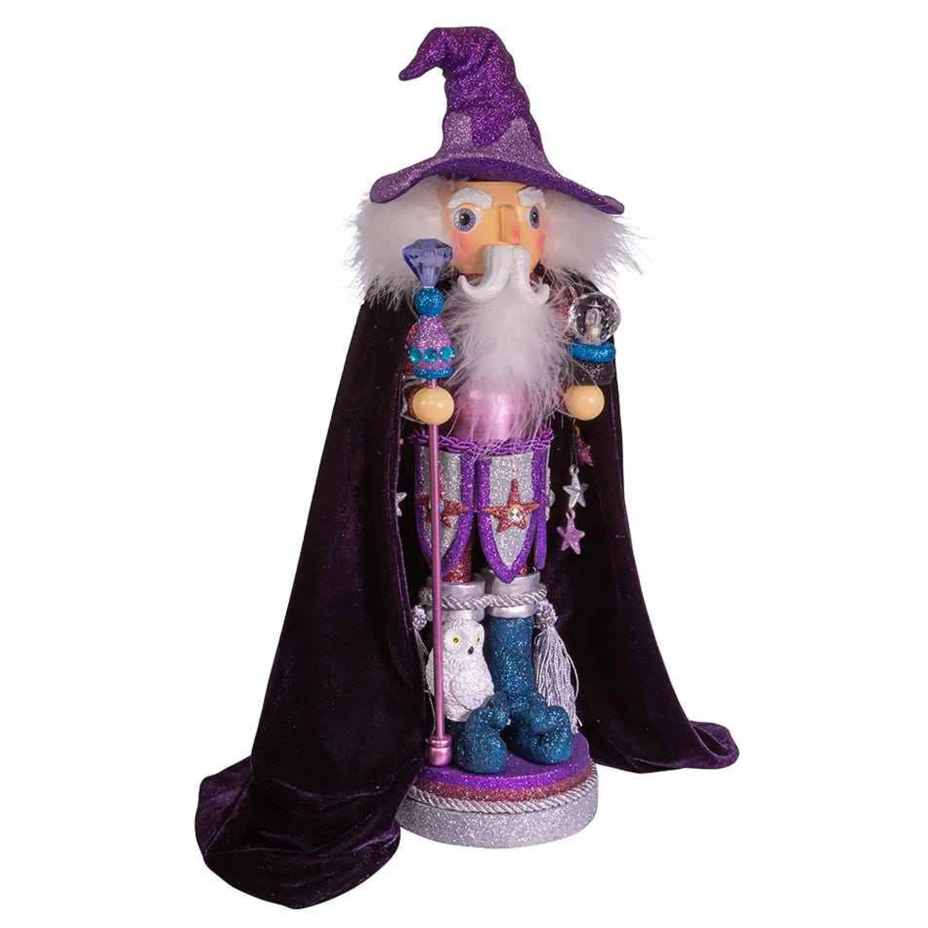 Kurt Adler Tabletop Items* 18-Inch Hollywood™ Purple Wizard Nutcracker
