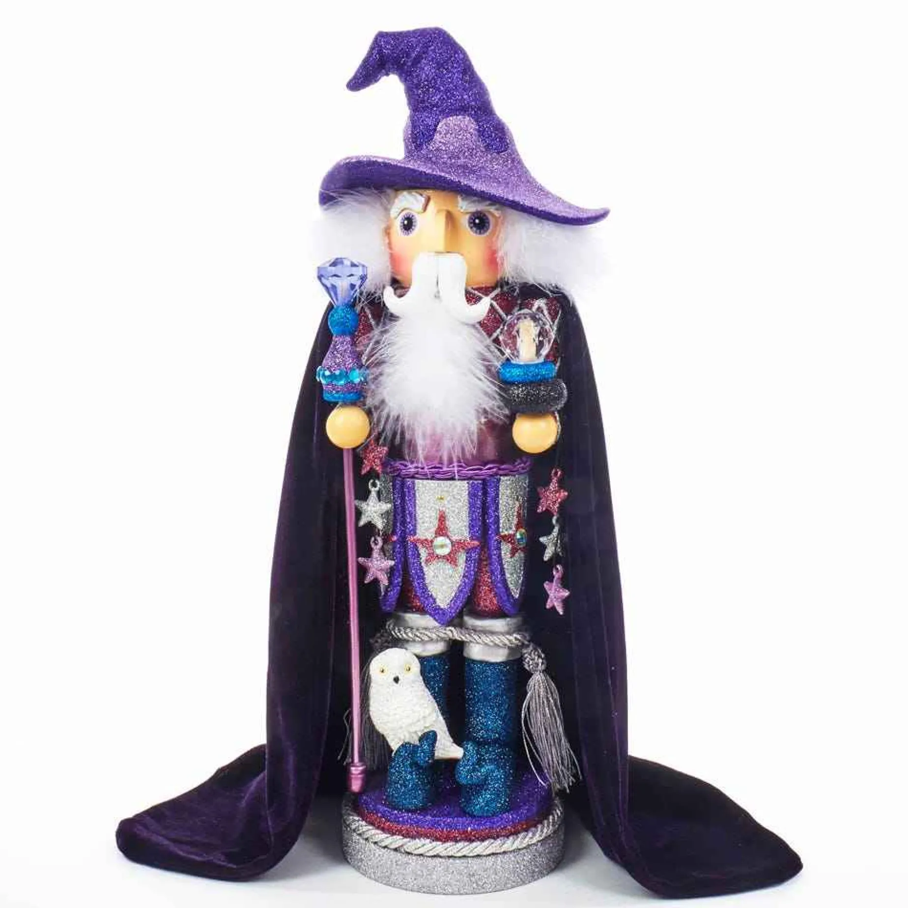 Kurt Adler Tabletop Items* 18-Inch Hollywood™ Purple Wizard Nutcracker