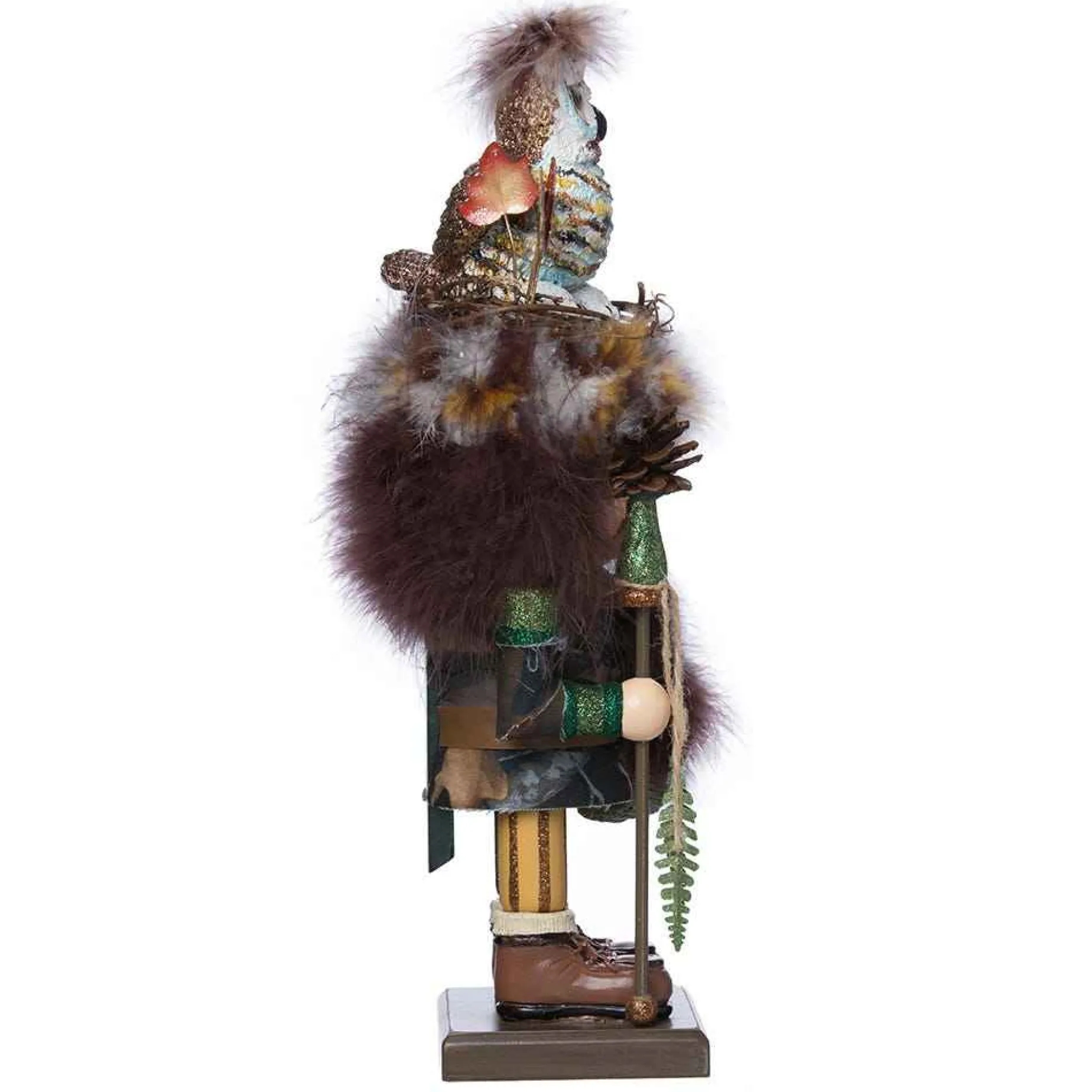 Kurt Adler Tabletop Items* 16-Inch Hollywood Woodsman Nutcracker With Owl Hat