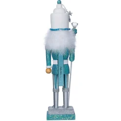 Kurt Adler Tabletop Items* 17-Inch Hollywood Turquoise/White Nutcracker
