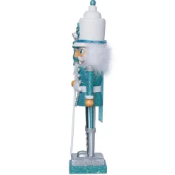 Kurt Adler Tabletop Items* 17-Inch Hollywood Turquoise/White Nutcracker