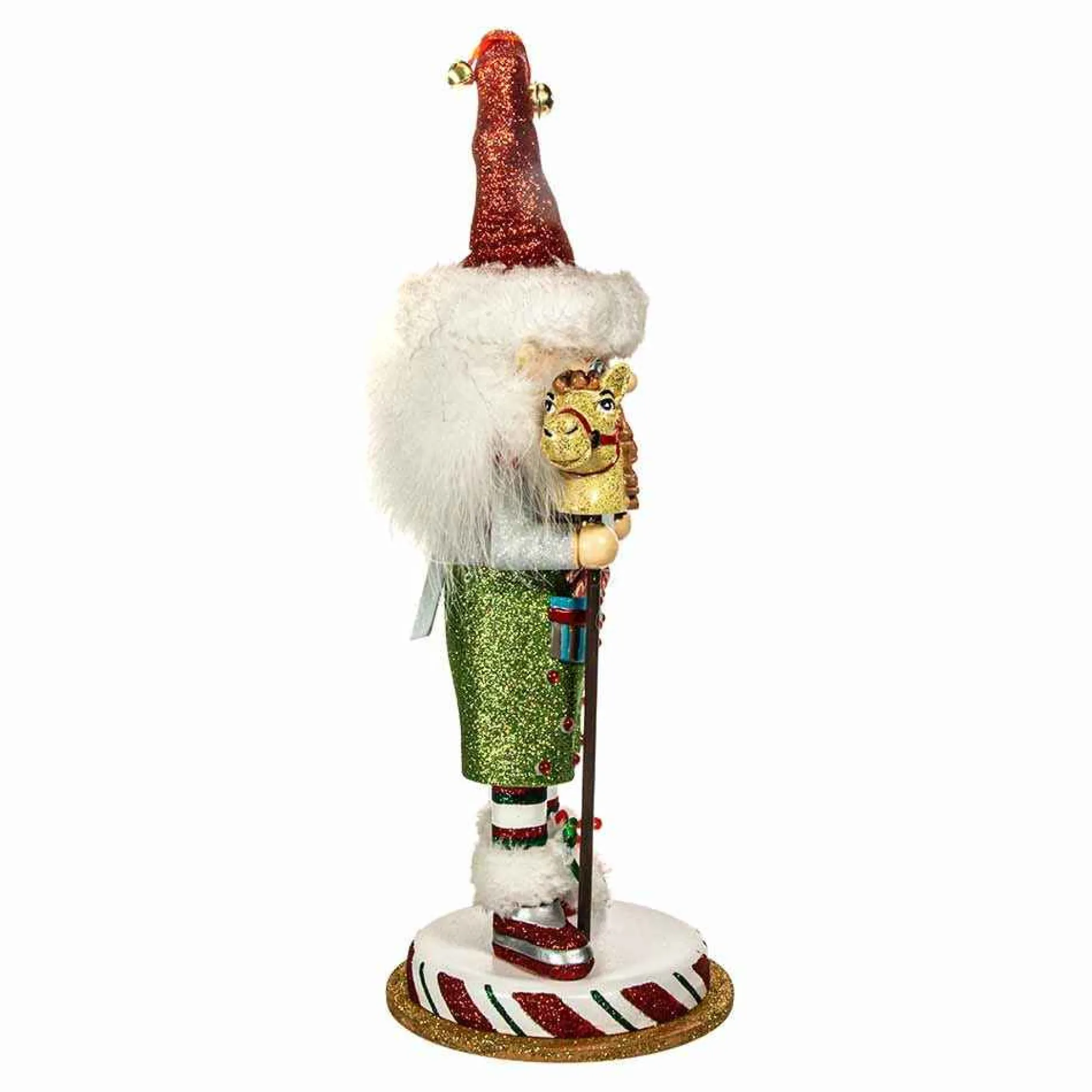 Kurt Adler Tabletop Items* 15-Inch Hollywood Elf With Hobby Horse Nutcracker
