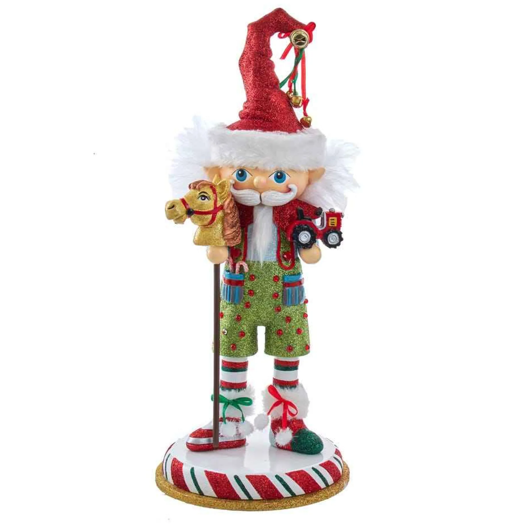 Kurt Adler Tabletop Items* 15-Inch Hollywood Elf With Hobby Horse Nutcracker