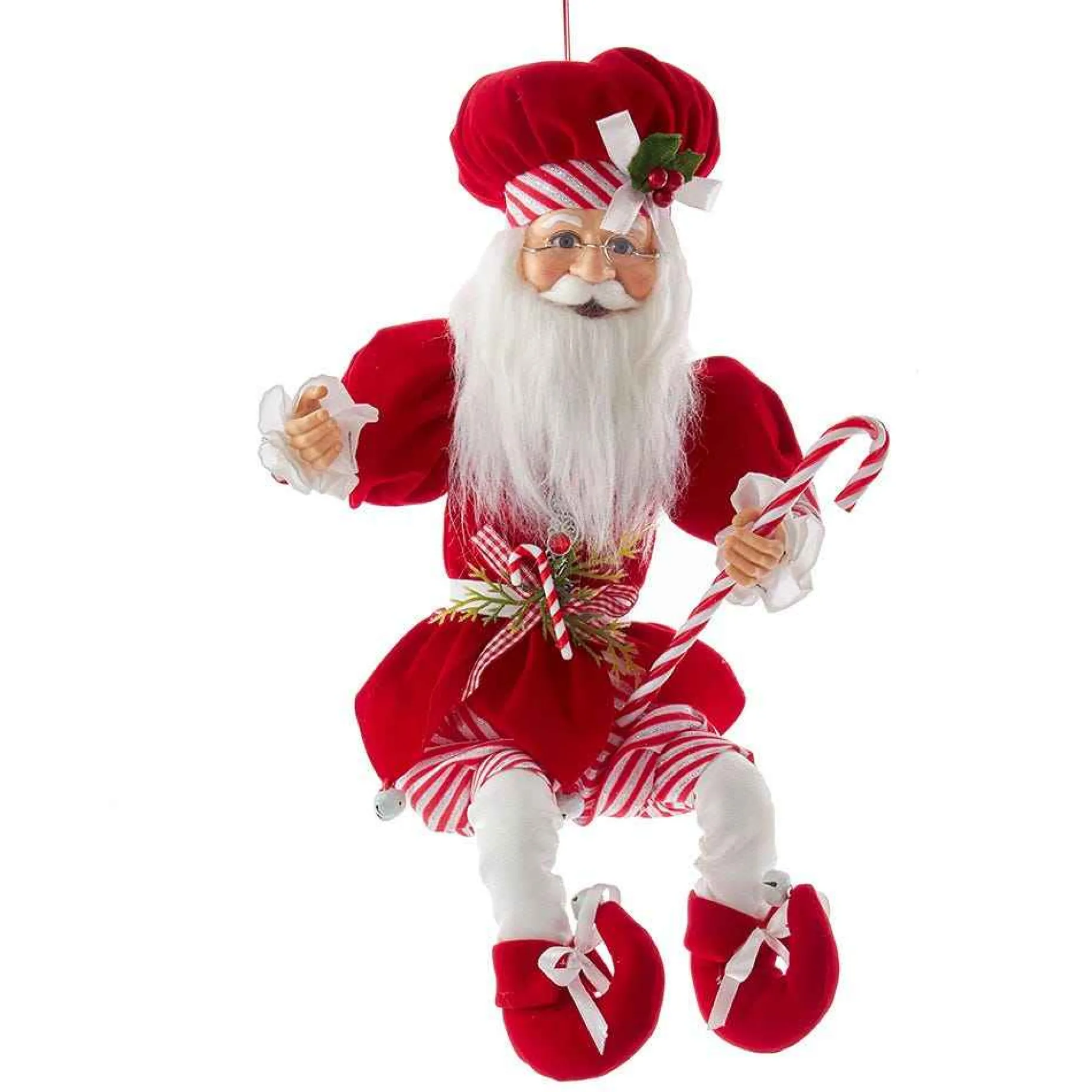 Kurt Adler Tabletop Items* 17-Inch Kringle Klaus Peppermint Chef Santa