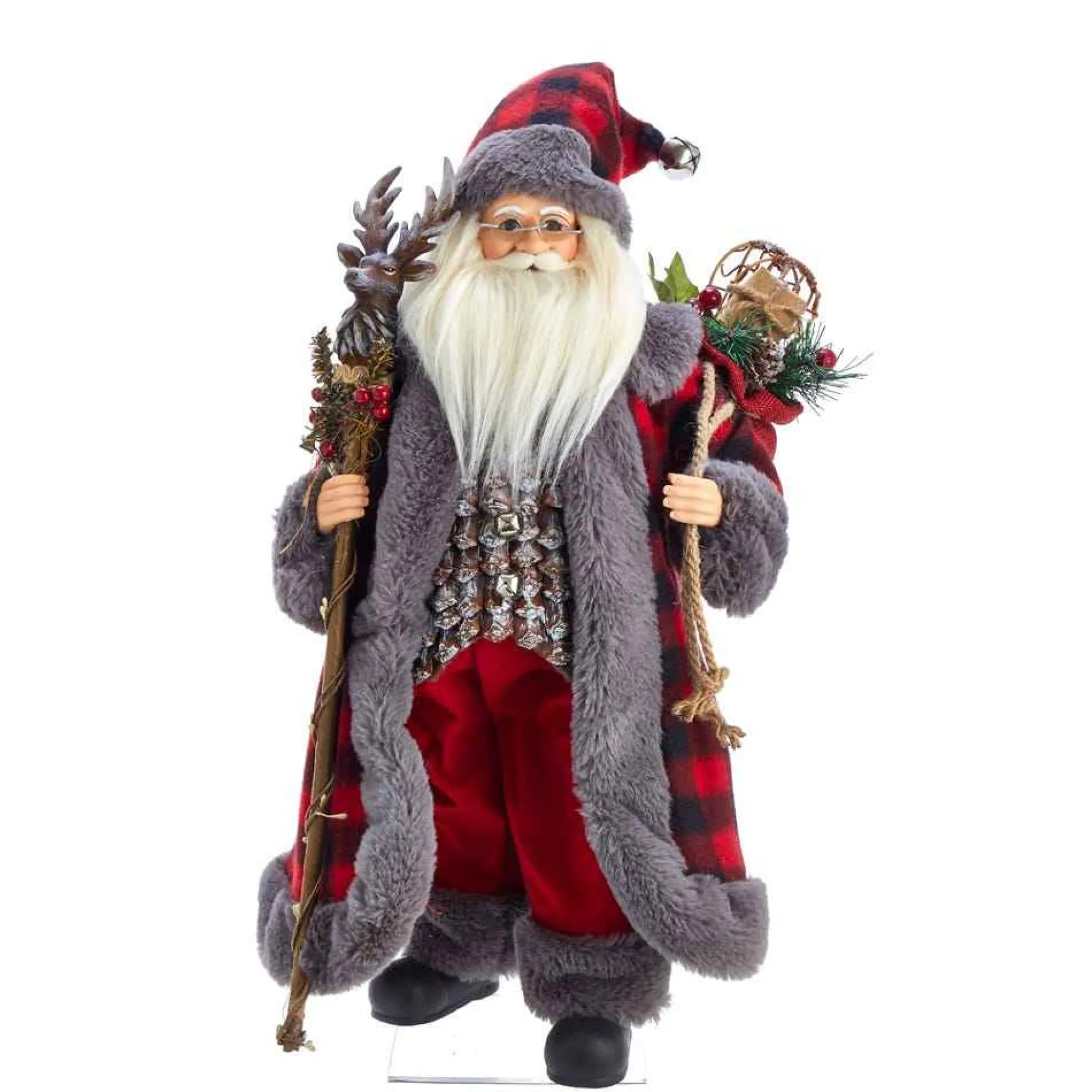 Kurt Adler Tabletop Items* 18-Inch Kringle Klaus Red And Gray Santa