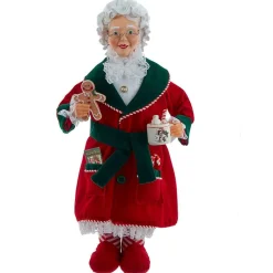 Kurt Adler Tabletop Items* 17.25-Inch Mrs. Claus With Cookies And Cocoa