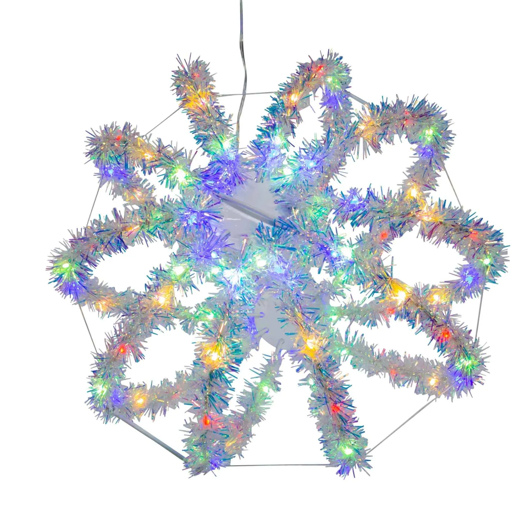 Kurt Adler Lawn And Outdoor Decor* 12-Inch Multi-Color Led Tinsel Foldable Sphere