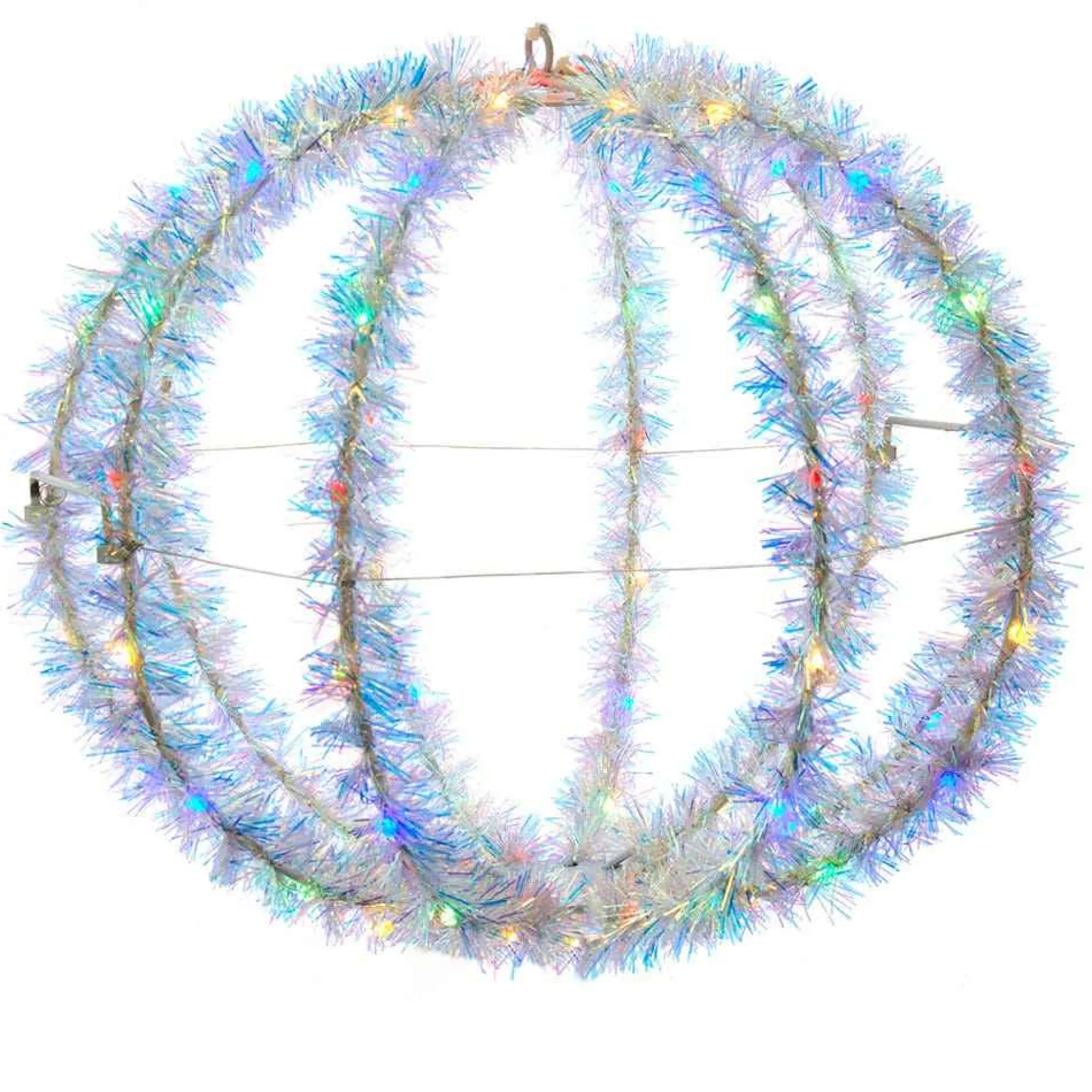 Kurt Adler Lawn And Outdoor Decor* 12-Inch Multi-Color Led Tinsel Foldable Sphere