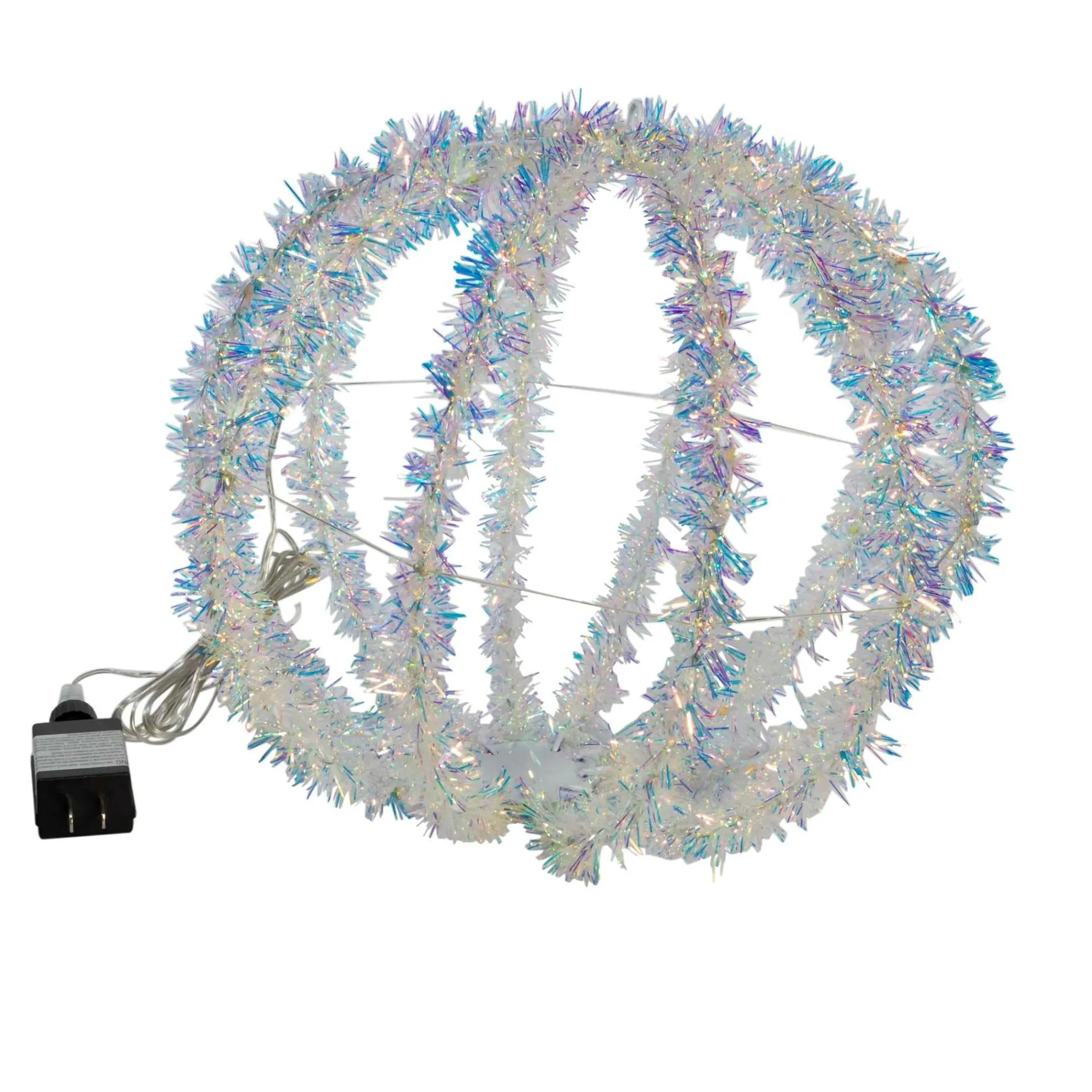 Kurt Adler Lawn And Outdoor Decor* 12-Inch Multi-Color Led Tinsel Foldable Sphere