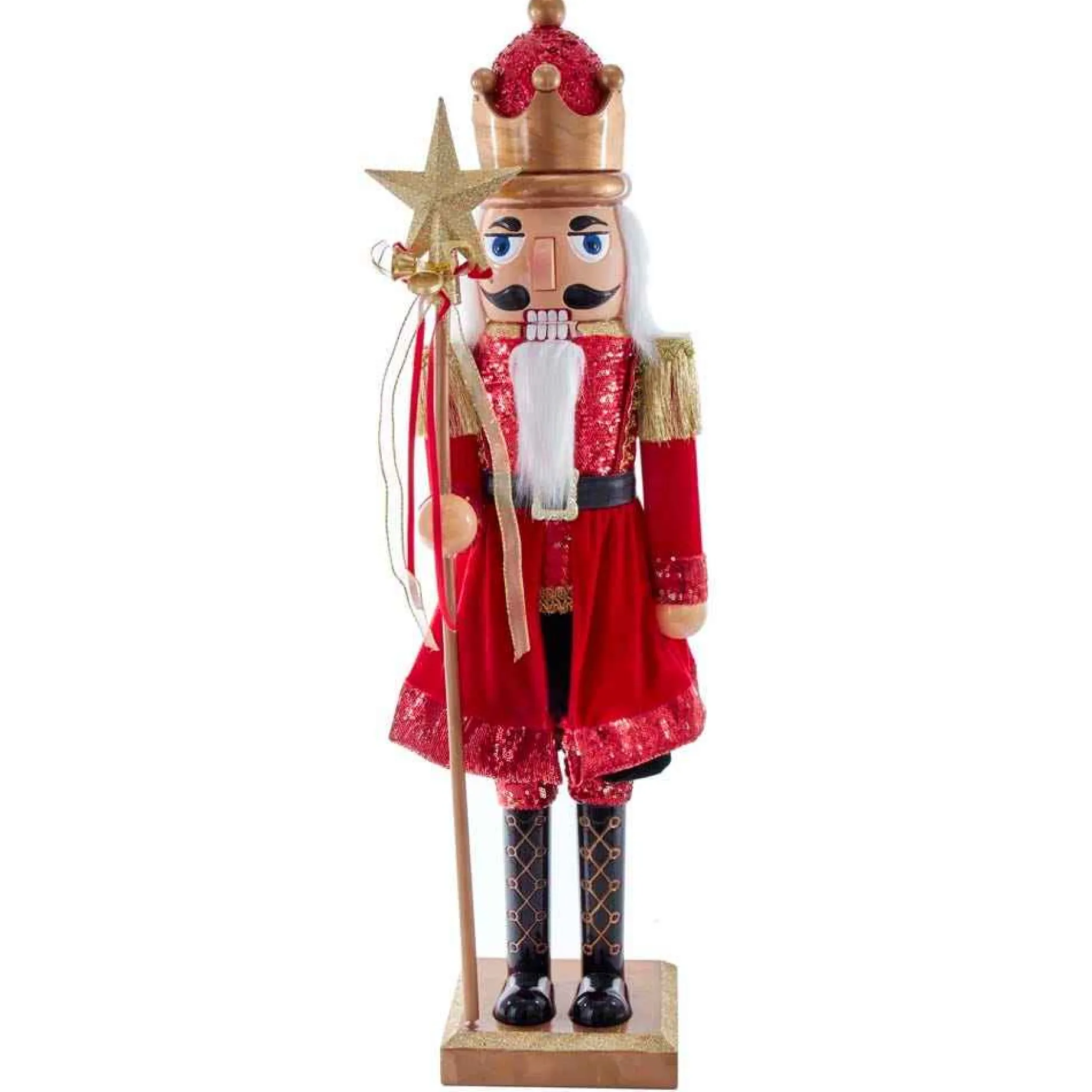 Kurt Adler Tabletop Items* 32-Inch Plastic Red And Gold King Nutcracker