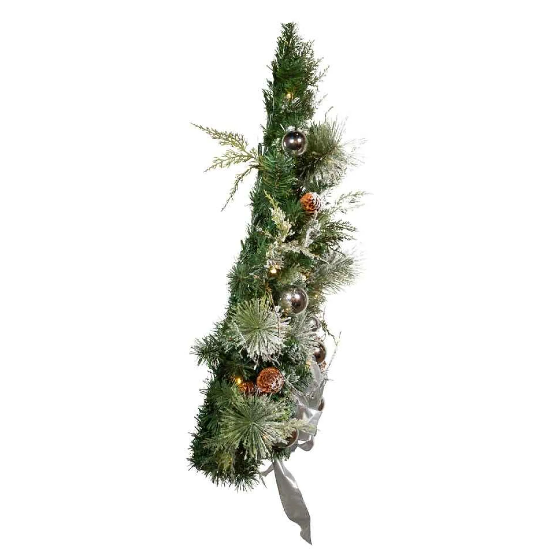 Kurt Adler Pre-Lit Trees* 26-Inch Pre-Lit Snowy Silver Wall Tree