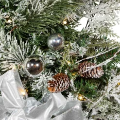 Kurt Adler Pre-Lit Trees* 26-Inch Pre-Lit Snowy Silver Wall Tree